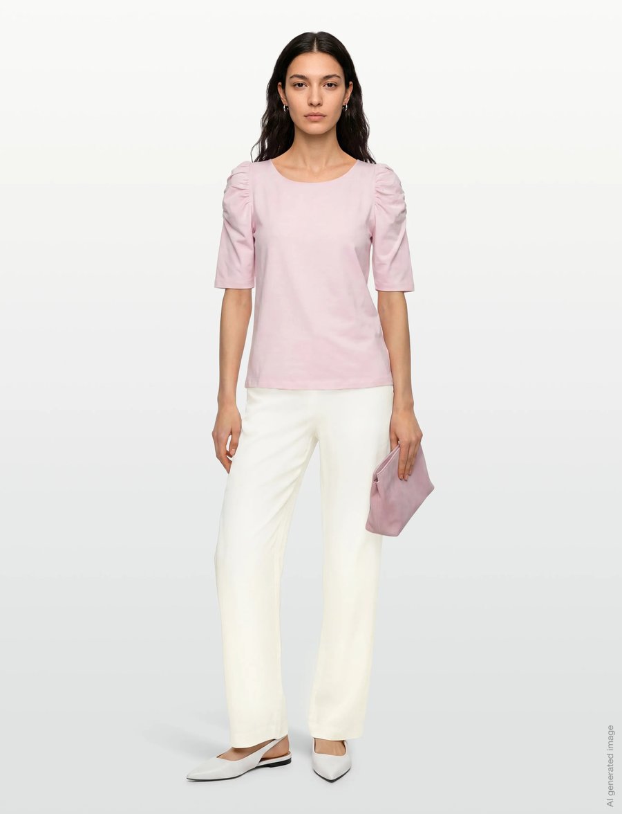Bardot - DEVIN MID RISE SATIN PANT - hosen mit weitem bein - orchid wht - 0