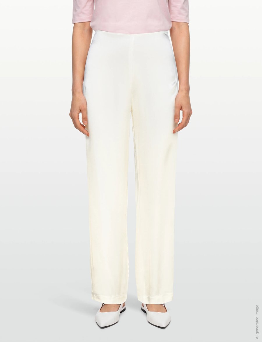 Bardot - DEVIN MID RISE SATIN PANT - hosen mit weitem bein - orchid wht - 3