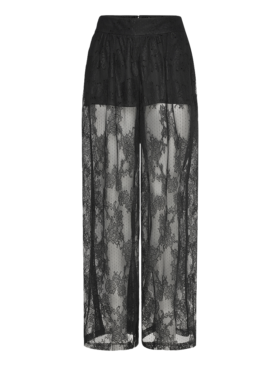 Bardot - HILDIE WIDE LEG LACE PANT - strandtøj - black - 1