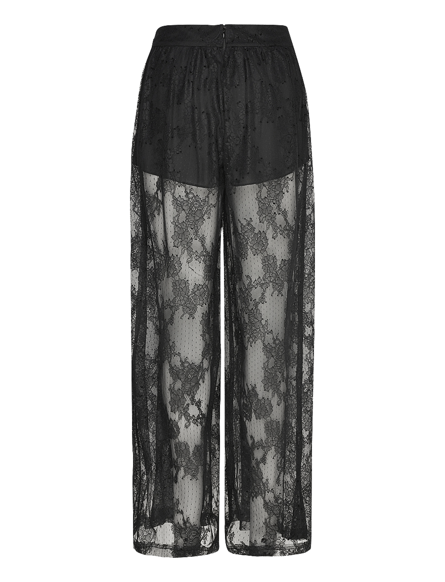 Bardot - HILDIE WIDE LEG LACE PANT - strandtøj - black - 2