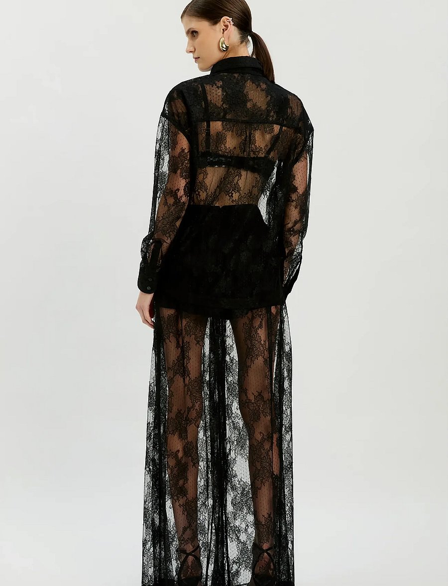 Bardot - HILDIE WIDE LEG LACE PANT - strandtøj - black - 3