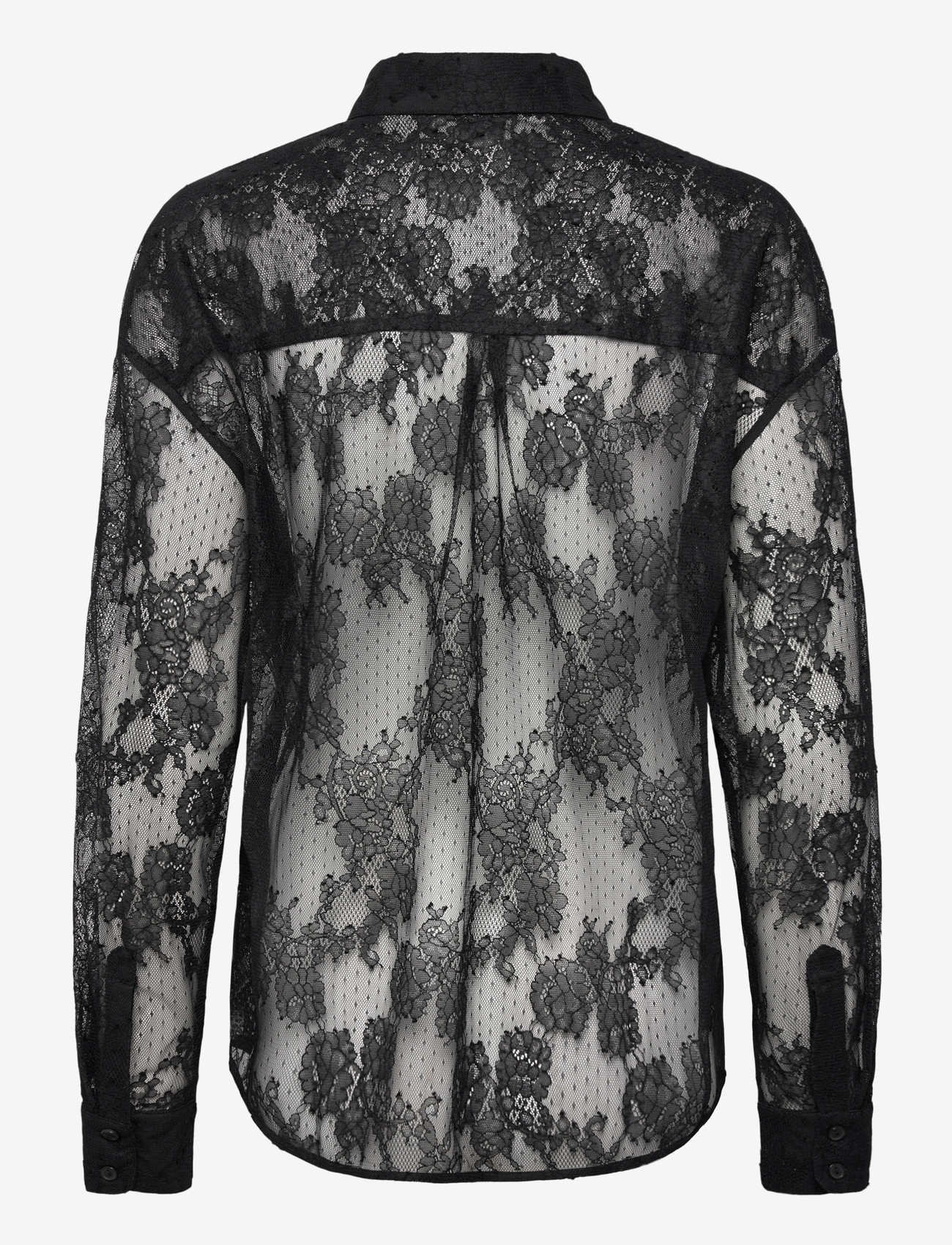 Bardot - ALEIDA OVERSIZED LACE SHIRT - långärmade blusar - black - 1