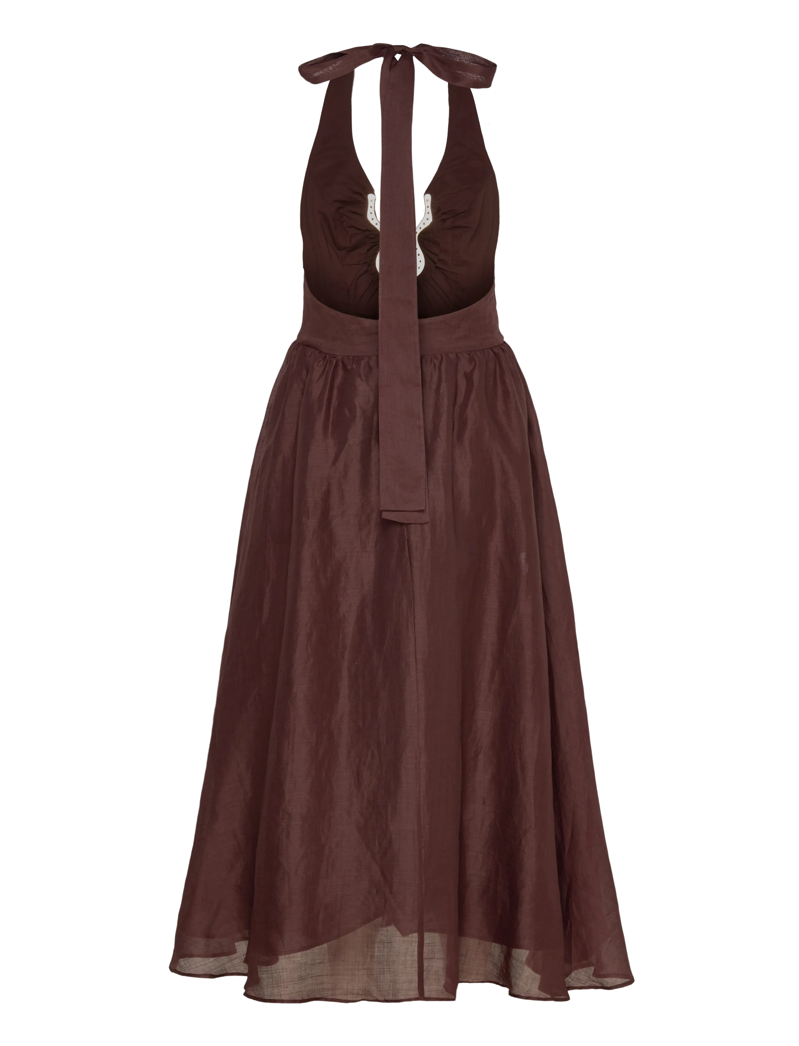 Bardot - CAVARLY RAMIE HALTER DRESS - robes longues - chocolate - 2