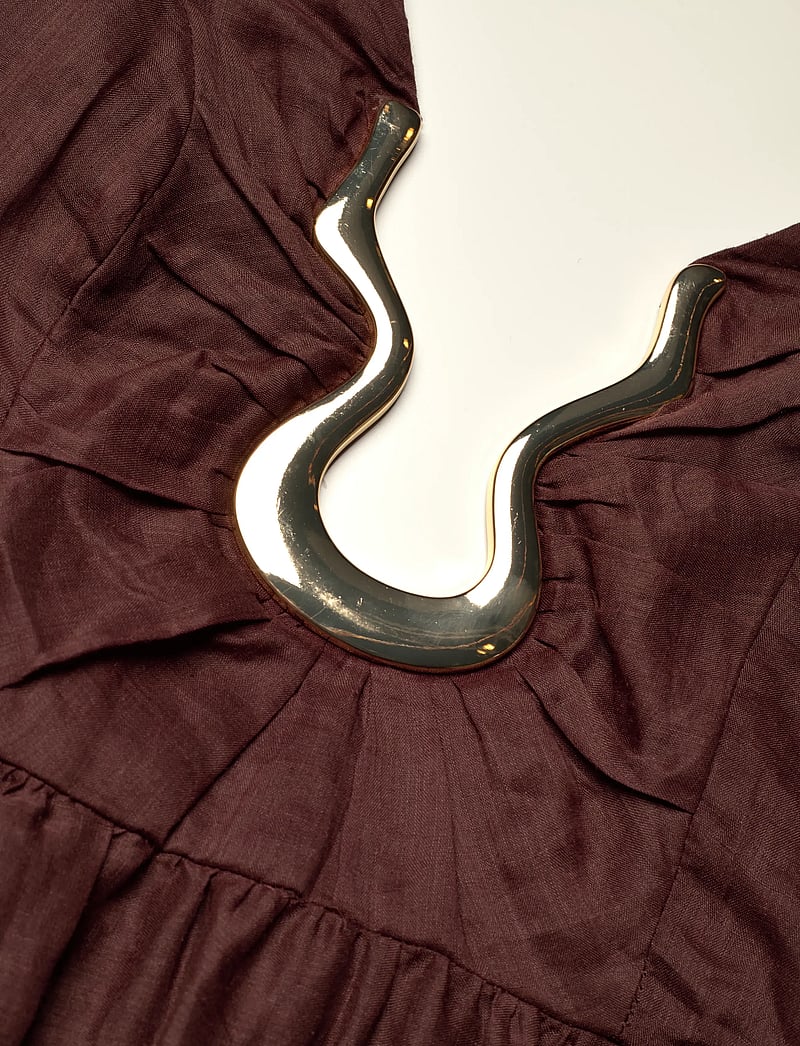 Bardot - CAVARLY RAMIE HALTER DRESS - maxiklänningar - chocolate - 2