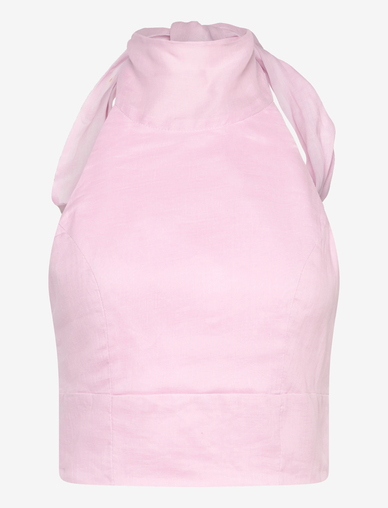 Bardot - HARLOW NECK TIE RAMIE TOP - Ærmeløse bluser - bliss pink - 0