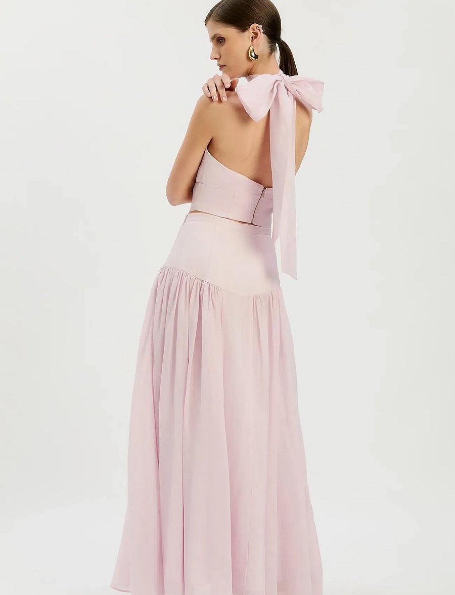 Bardot - HARLOW NECK TIE RAMIE TOP - Ærmeløse bluser - bliss pink - 4