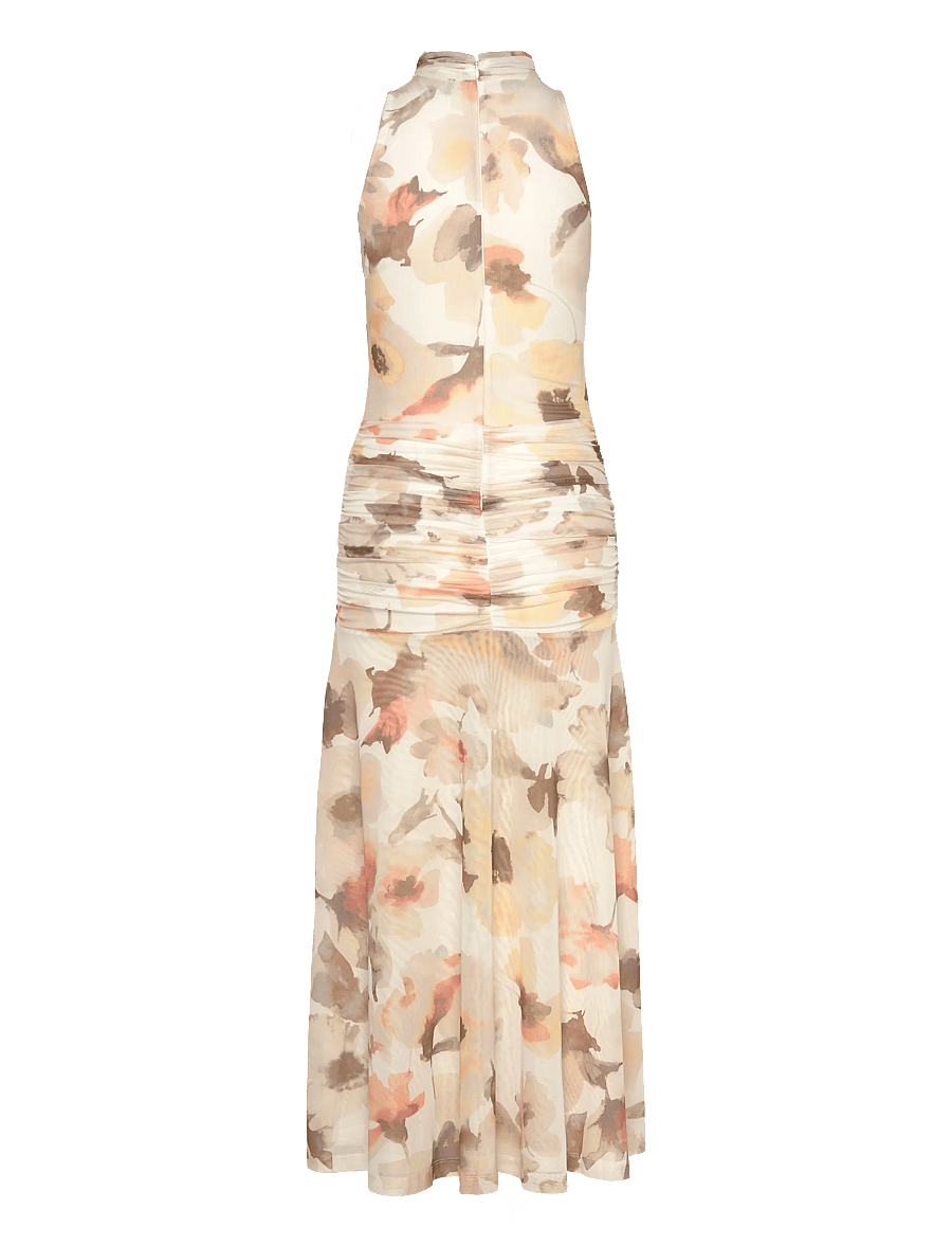 Bardot - LEANNA MESH MIDI DRESS - maksikleidid - ivory fl - 2