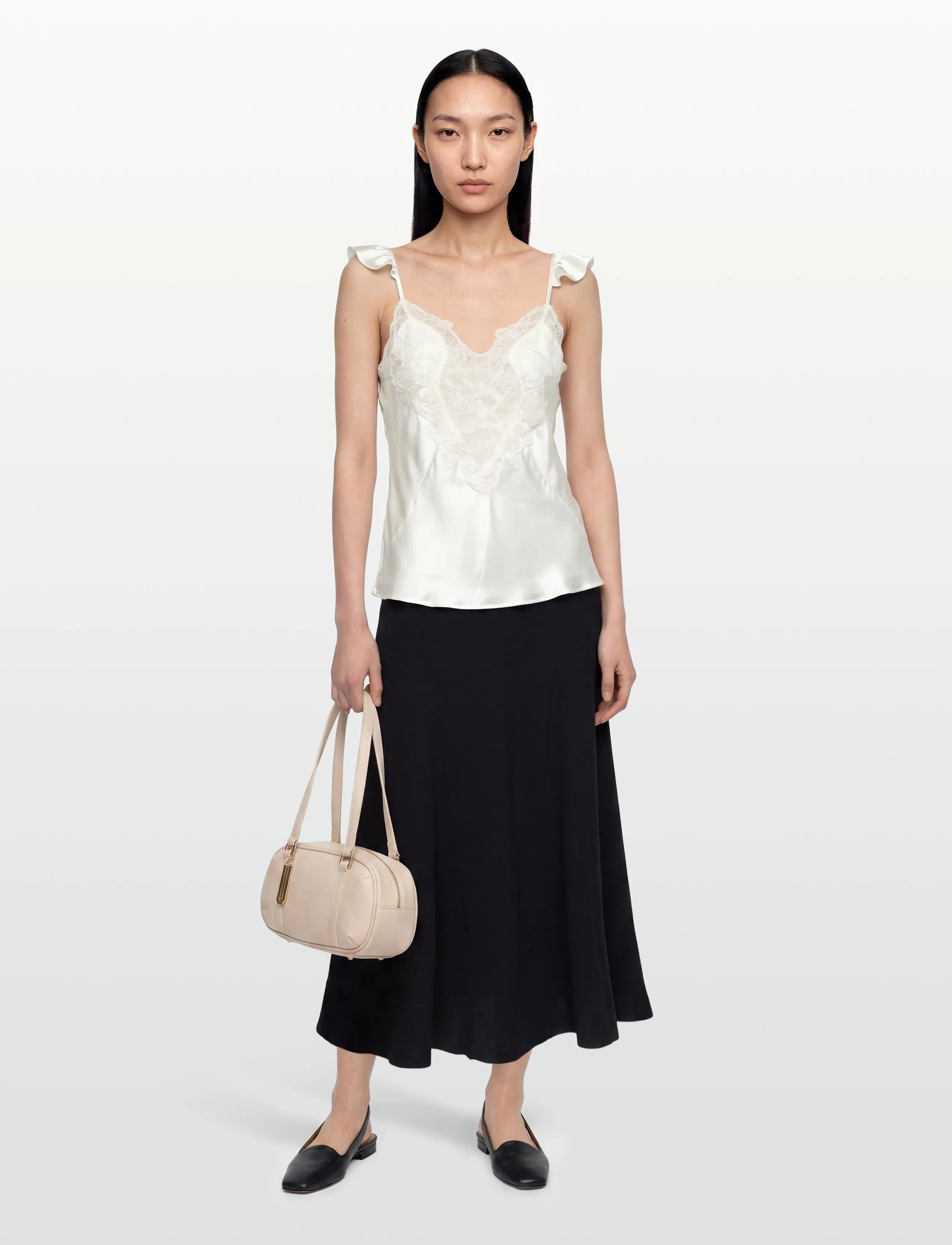 Bardot IVY LACE DETAIL CAMISOLE - T-Shirts & Tops - ORCHID WHT / cream