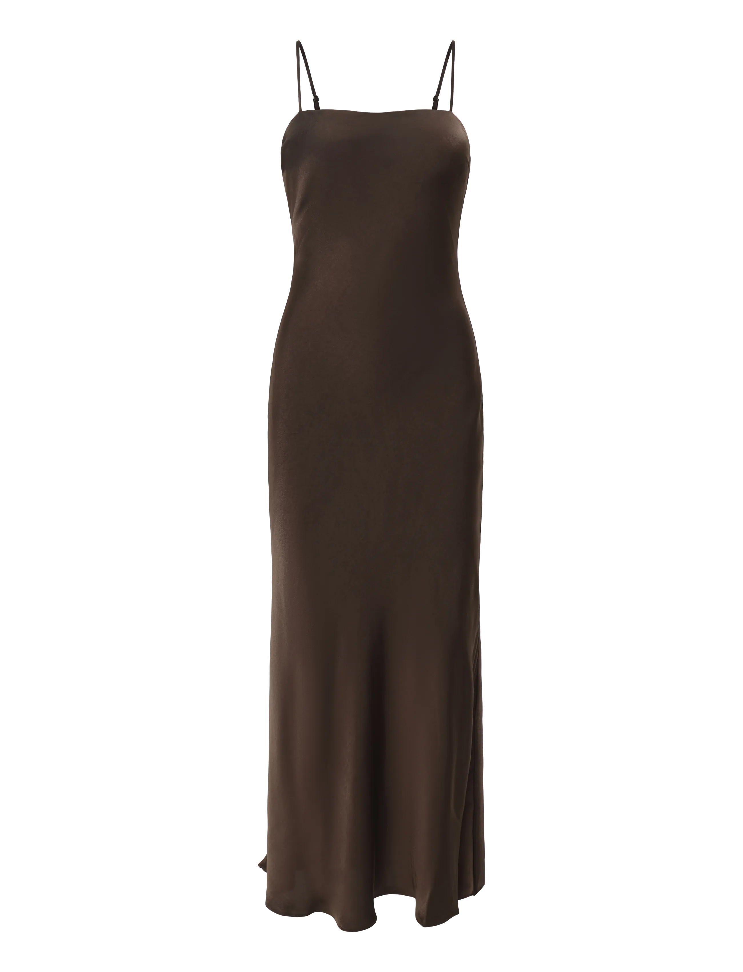 Bardot MARLO SATIN SLIP DRESS - Ilgos suknelės - DARK CHOCO / brown