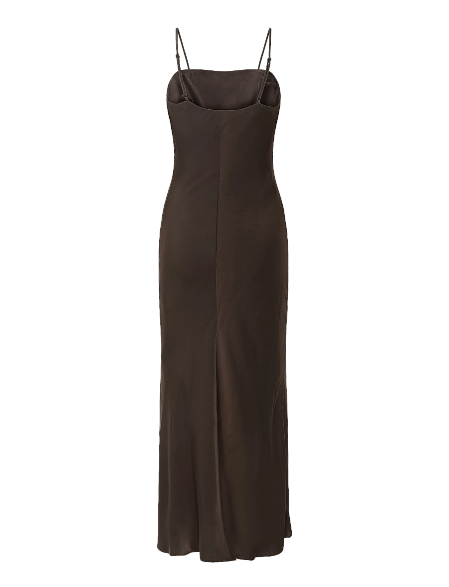 Bardot - MARLO SATIN SLIP DRESS - schlupfkleider - dark choco - 1
