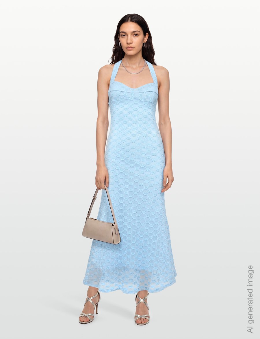 Bardot - MARIKO HALTER NECK MIDI DRESS - midikleider - cornflower - 0