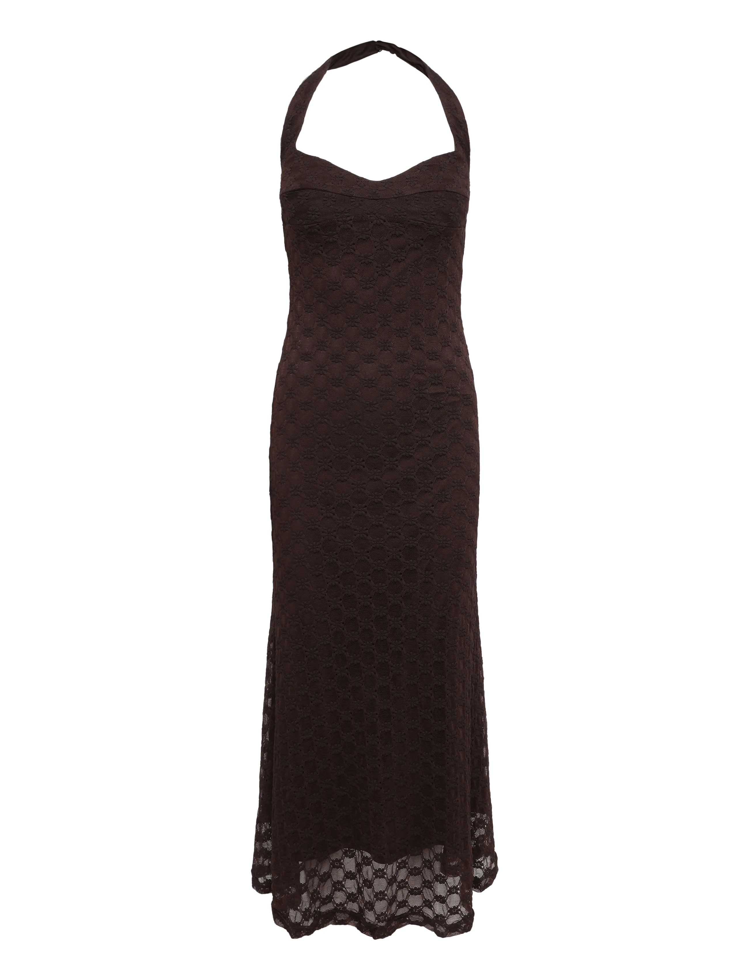 Bardot MARIKO HALTER NECK MIDI DRESS - Bardot - DARK CHOCO / brown