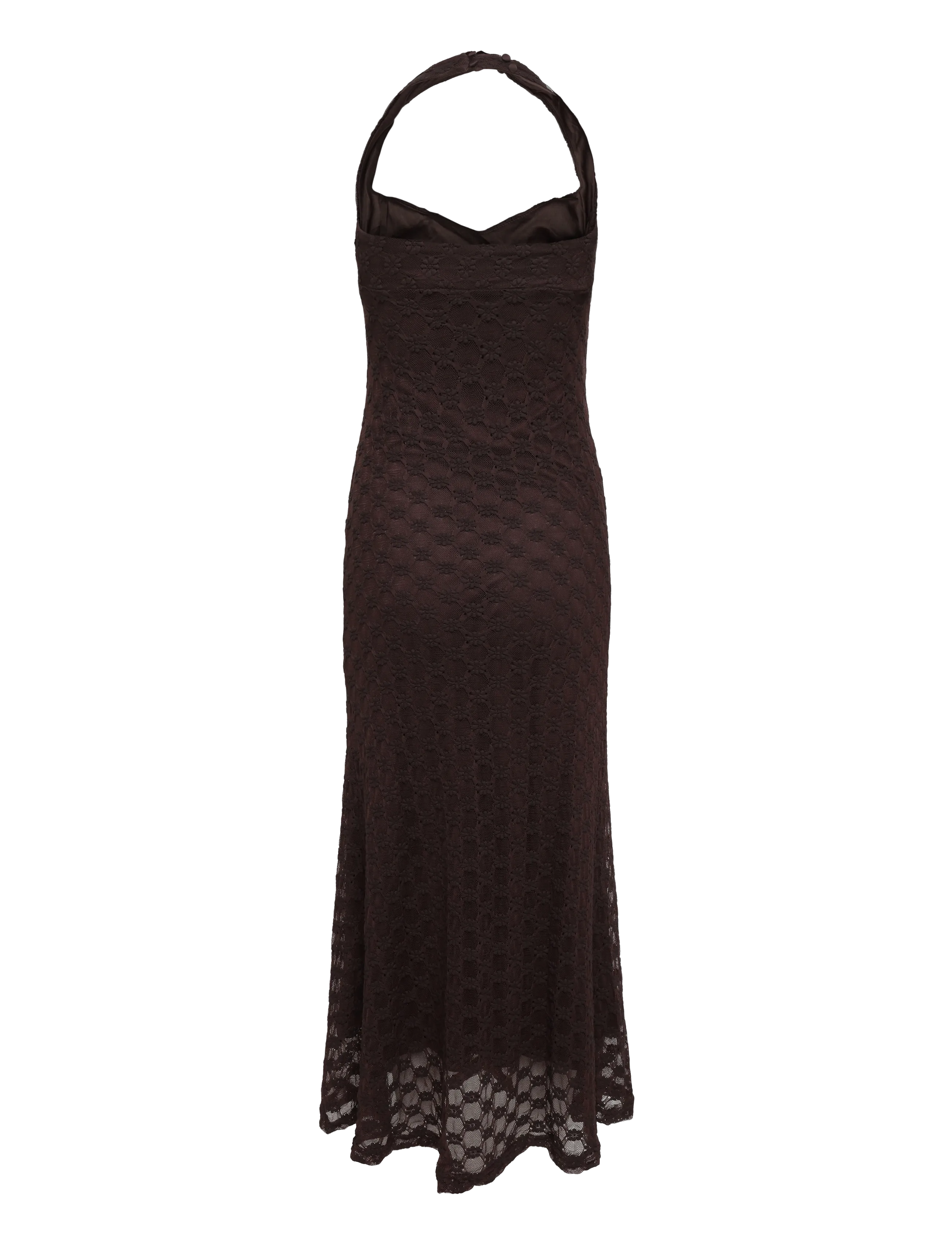 Bardot - MARIKO HALTER NECK MIDI DRESS - midi dresses - dark choco - 1