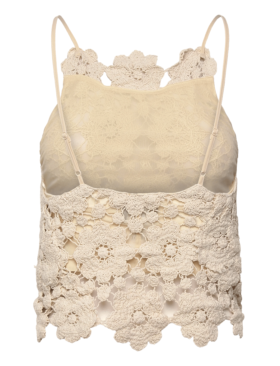 Bardot - VENETA CROCHET TOP - crop tops - lt beige - 2