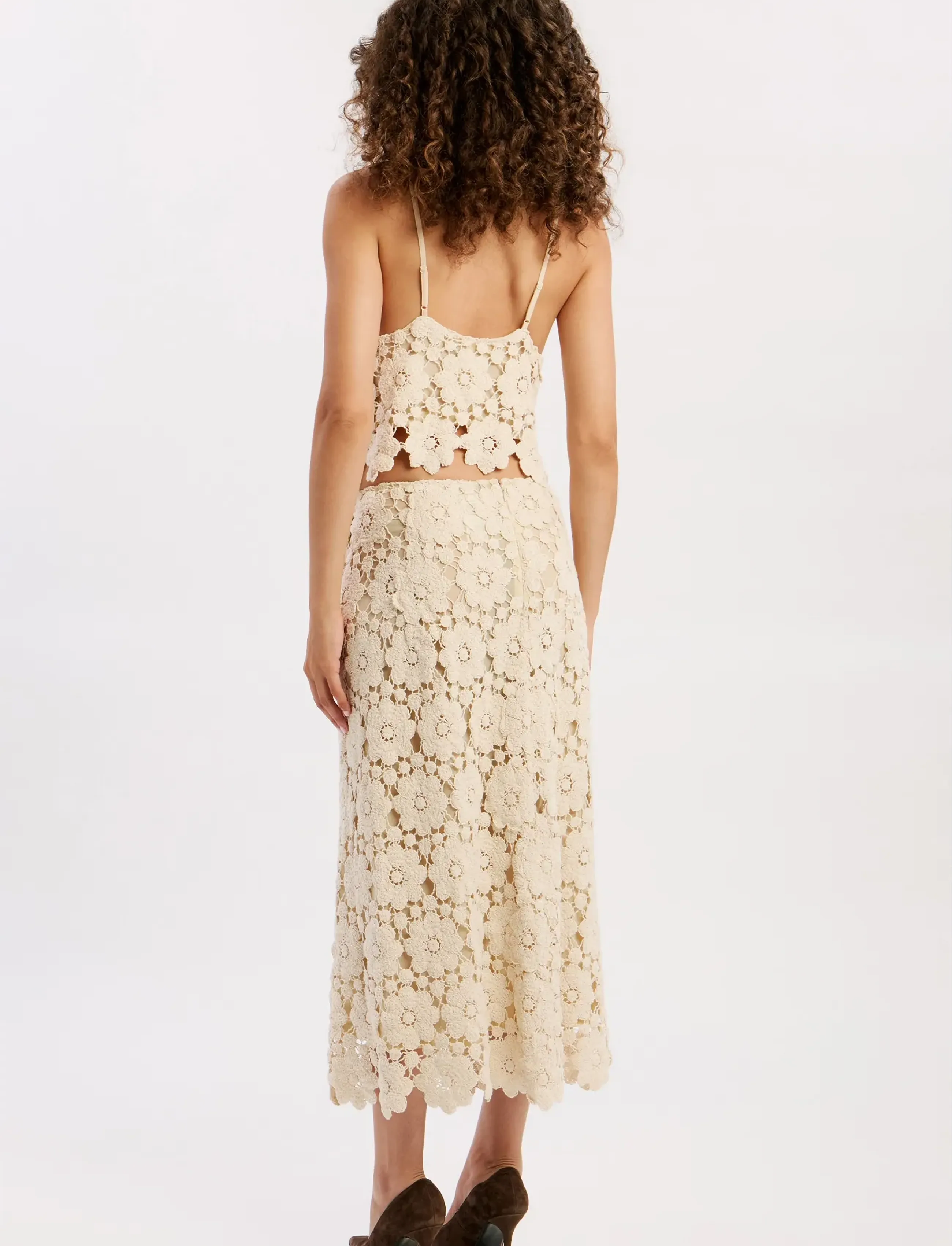 Bardot - VENETA CROCHET TOP - crop tops - lt beige - 5