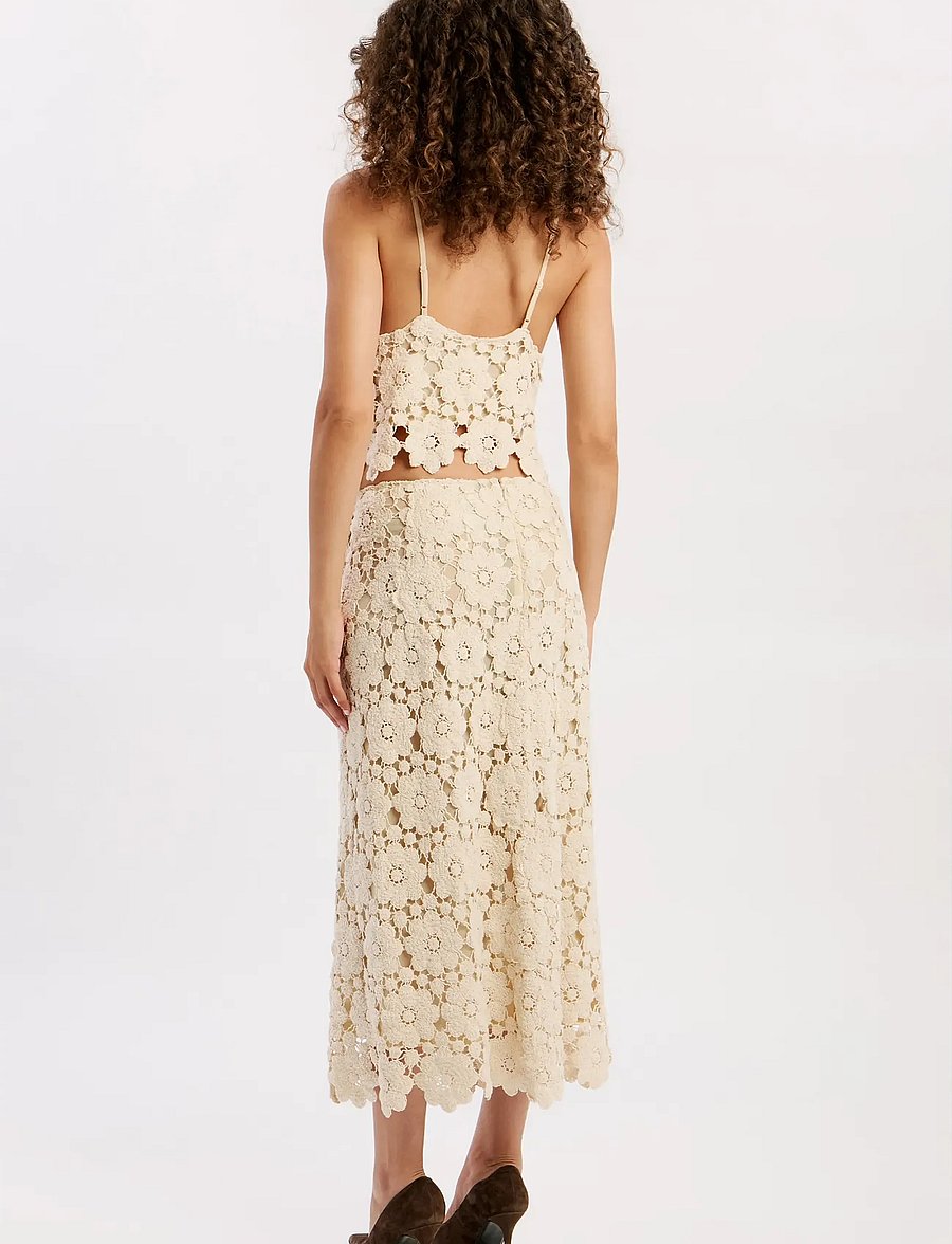 Bardot - VENETA CROCHET TOP - crop tops - lt beige - 5