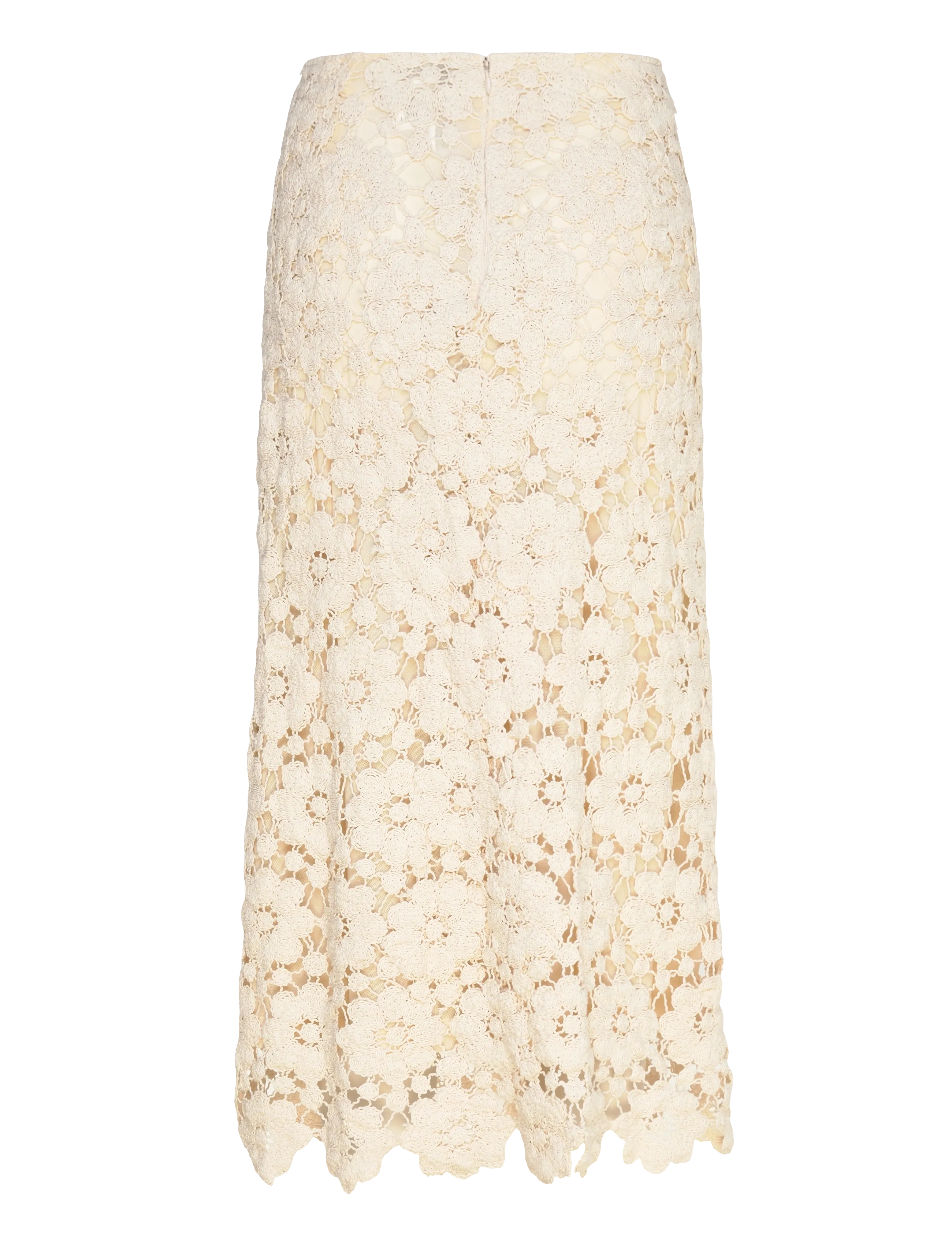 Bardot - VENETA CROCHET MIDI SKIRT - jupes en maille - lt beige - 2