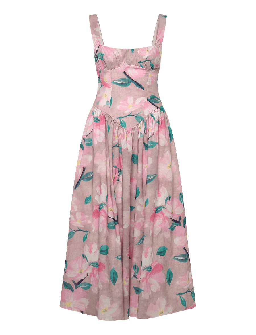 Bardot - CARTIA PRINTED MIDI DRESS - sommerkjoler - pink flora - 1
