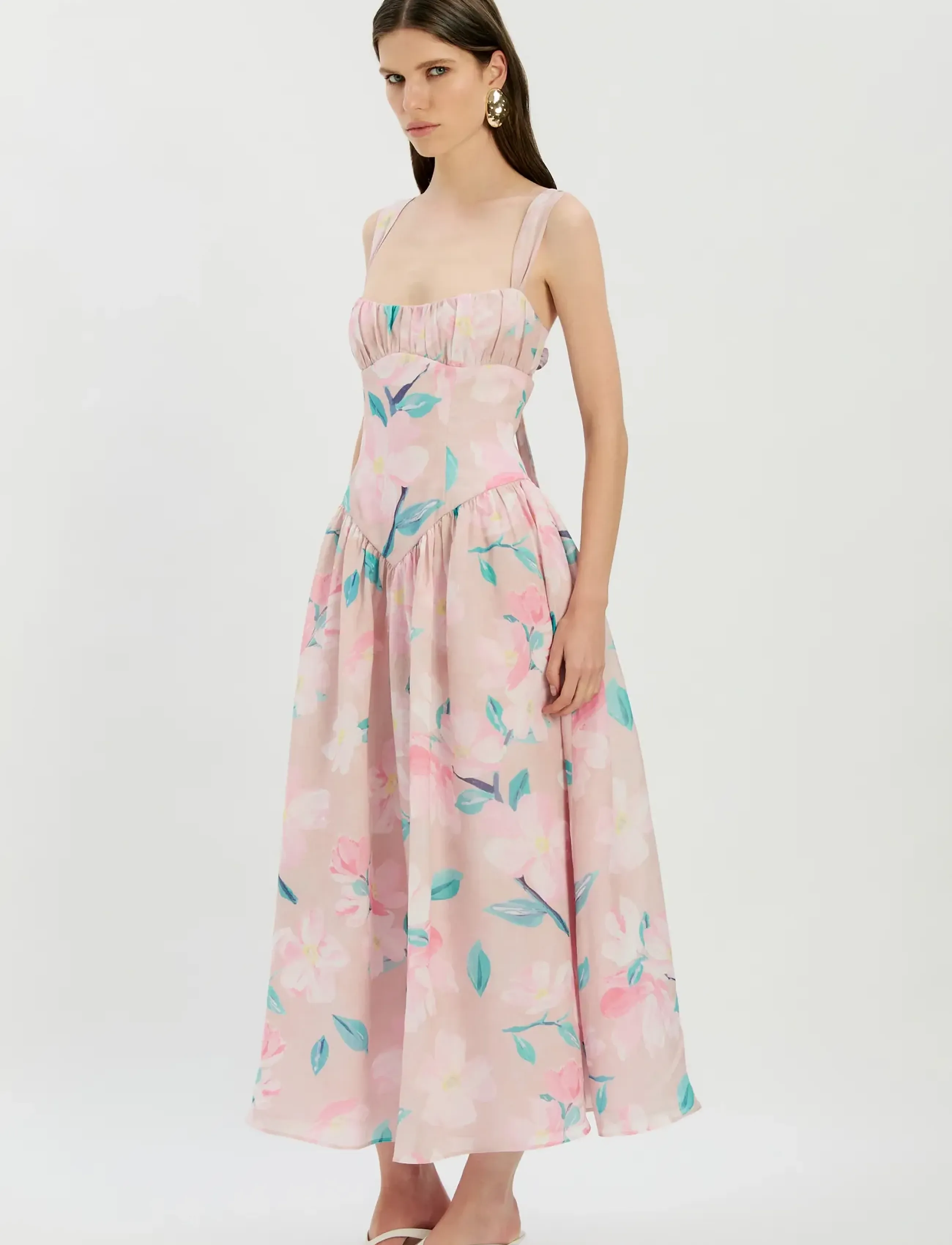 Bardot - CARTIA PRINTED MIDI DRESS - sommerkleider - pink flora - 3