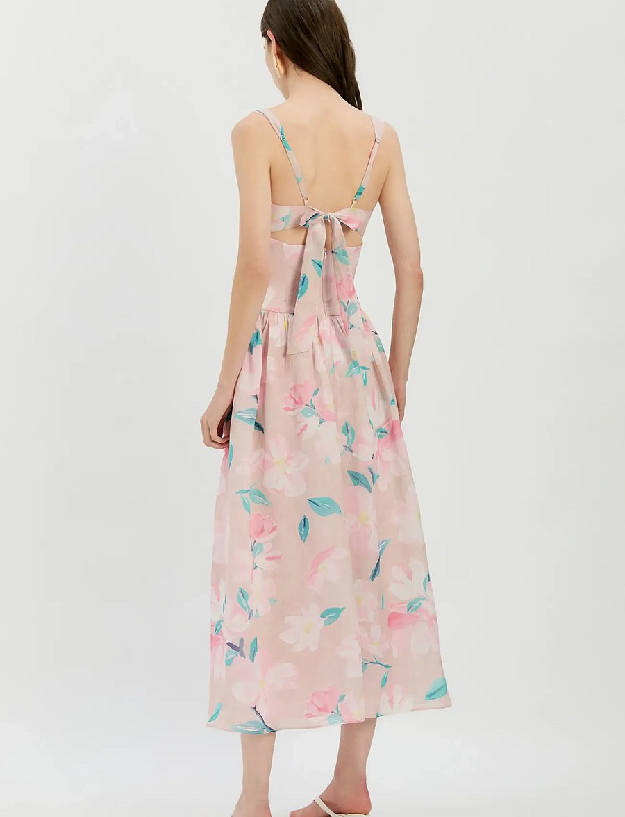 Bardot - CARTIA PRINTED MIDI DRESS - sommerkjoler - pink flora - 4