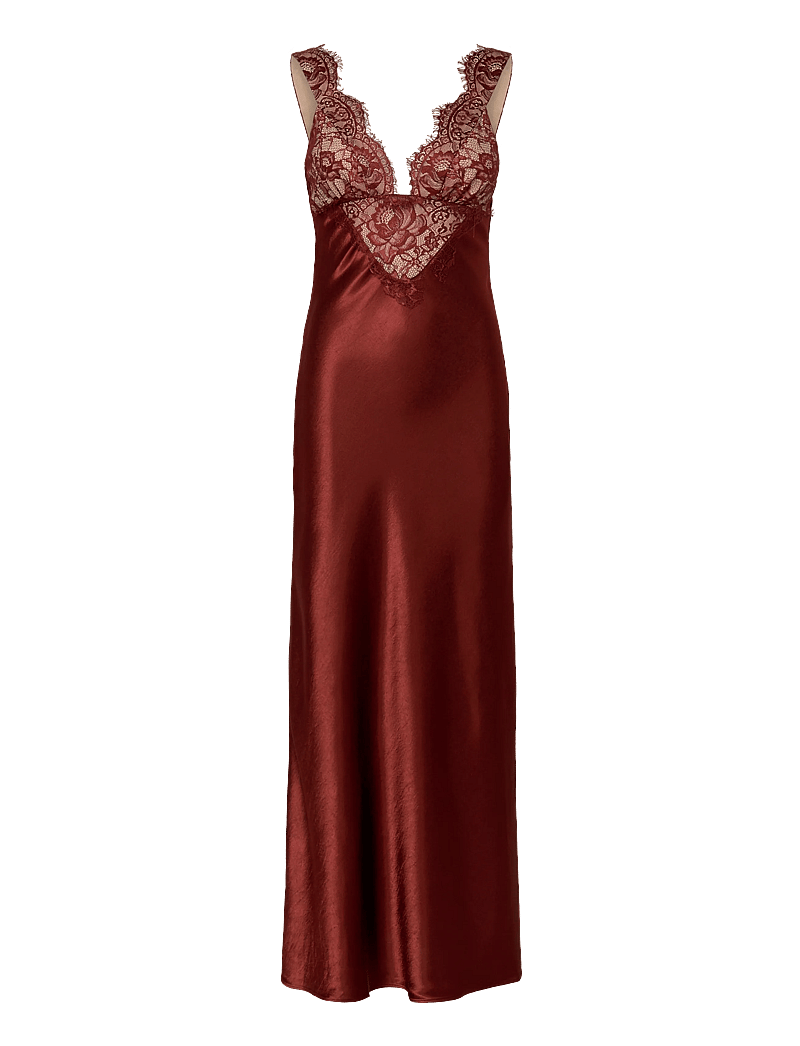 Bardot - TORIE LACE SLIP DRESS - natkjoler - brick - 0