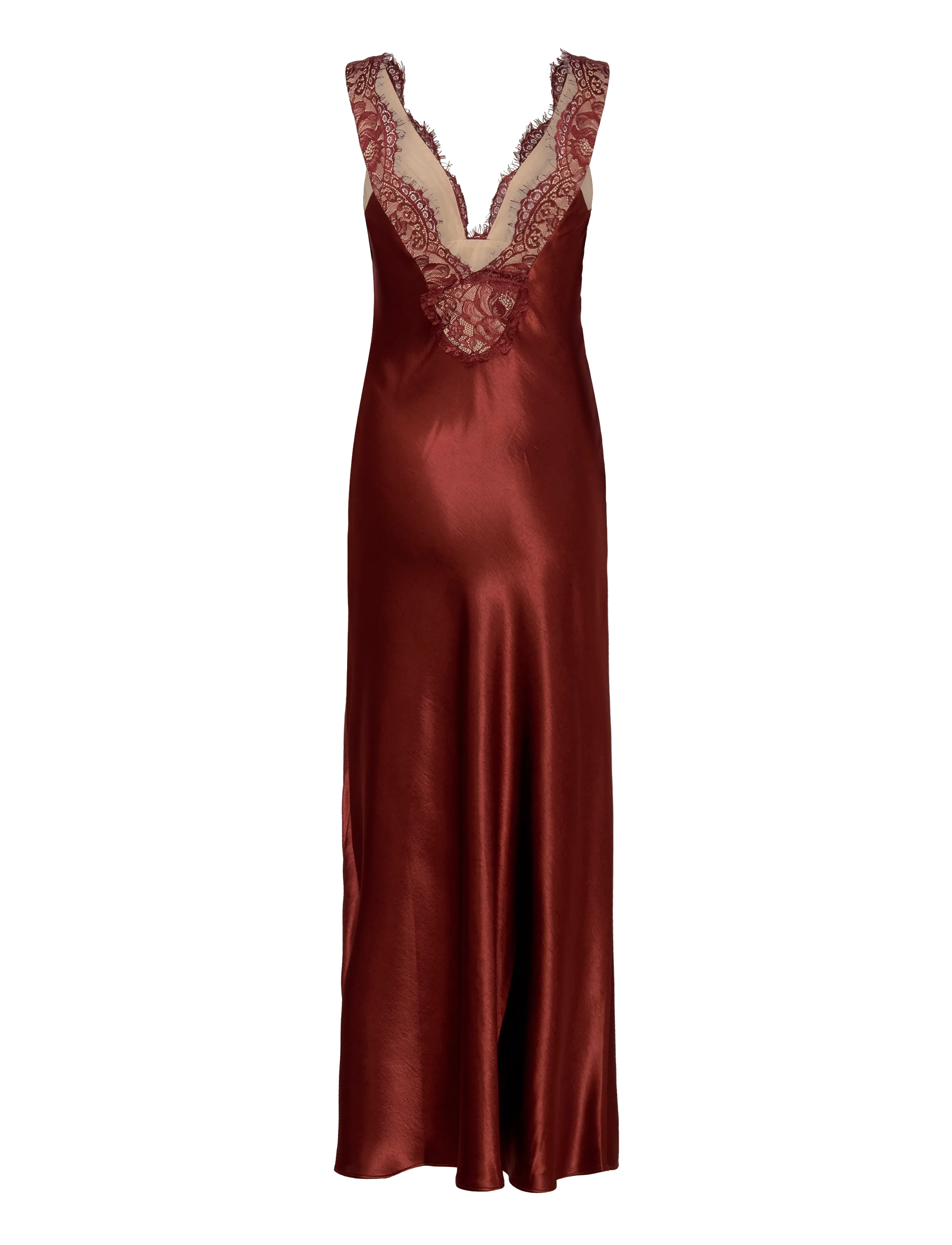 Bardot - TORIE LACE SLIP DRESS - naktiniai marškiniai - brick - 1