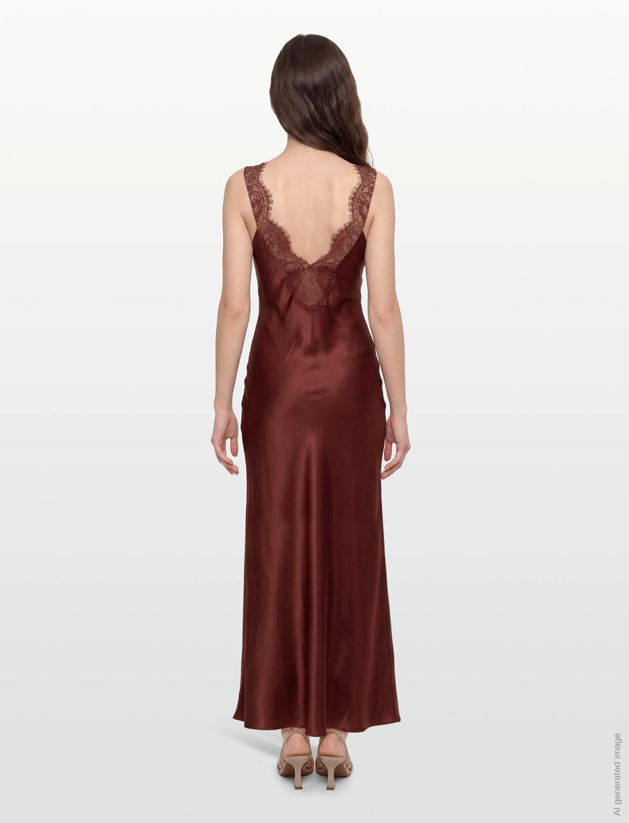 Bardot - TORIE LACE SLIP DRESS - nattlinnen - brick - 4