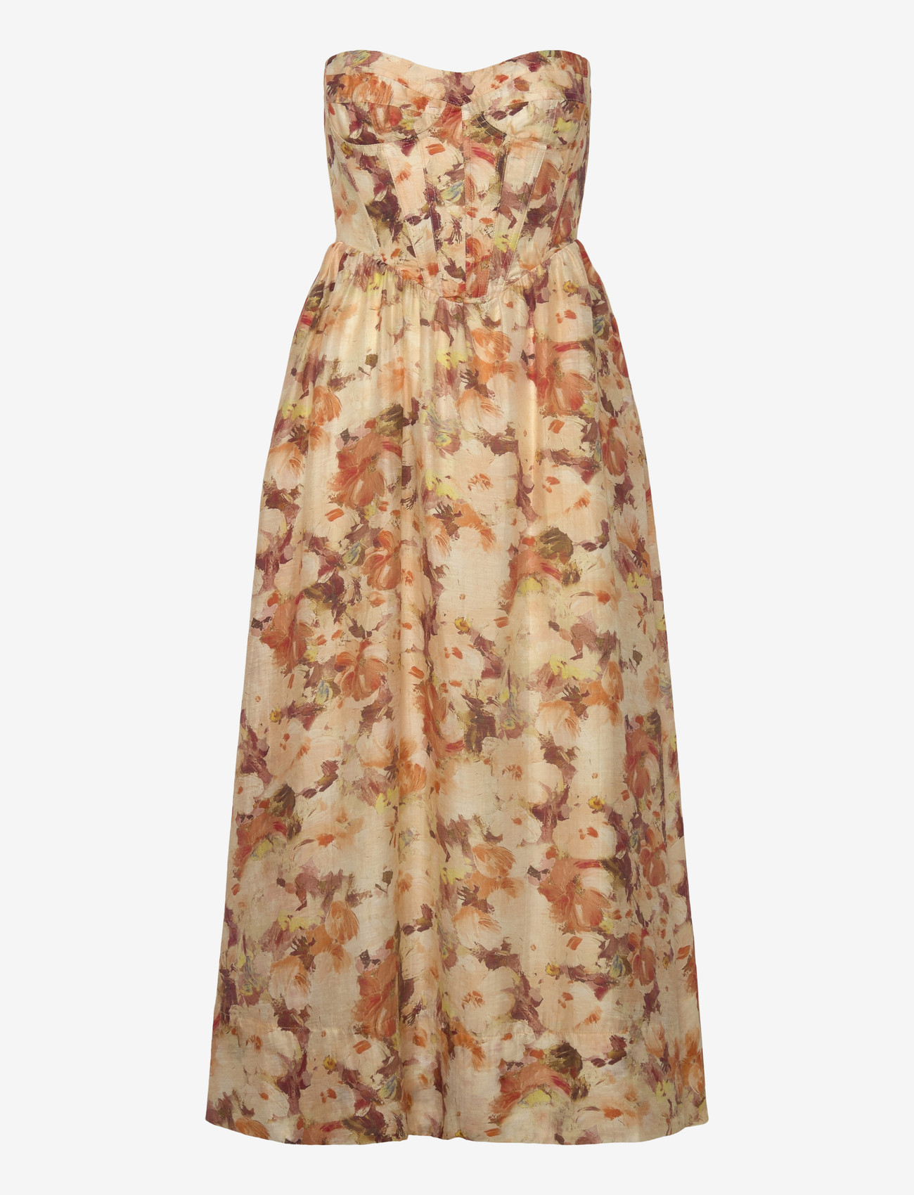 Bardot - LOLA PRINTED MIDI DRESS - midi kjoler - orange - 0