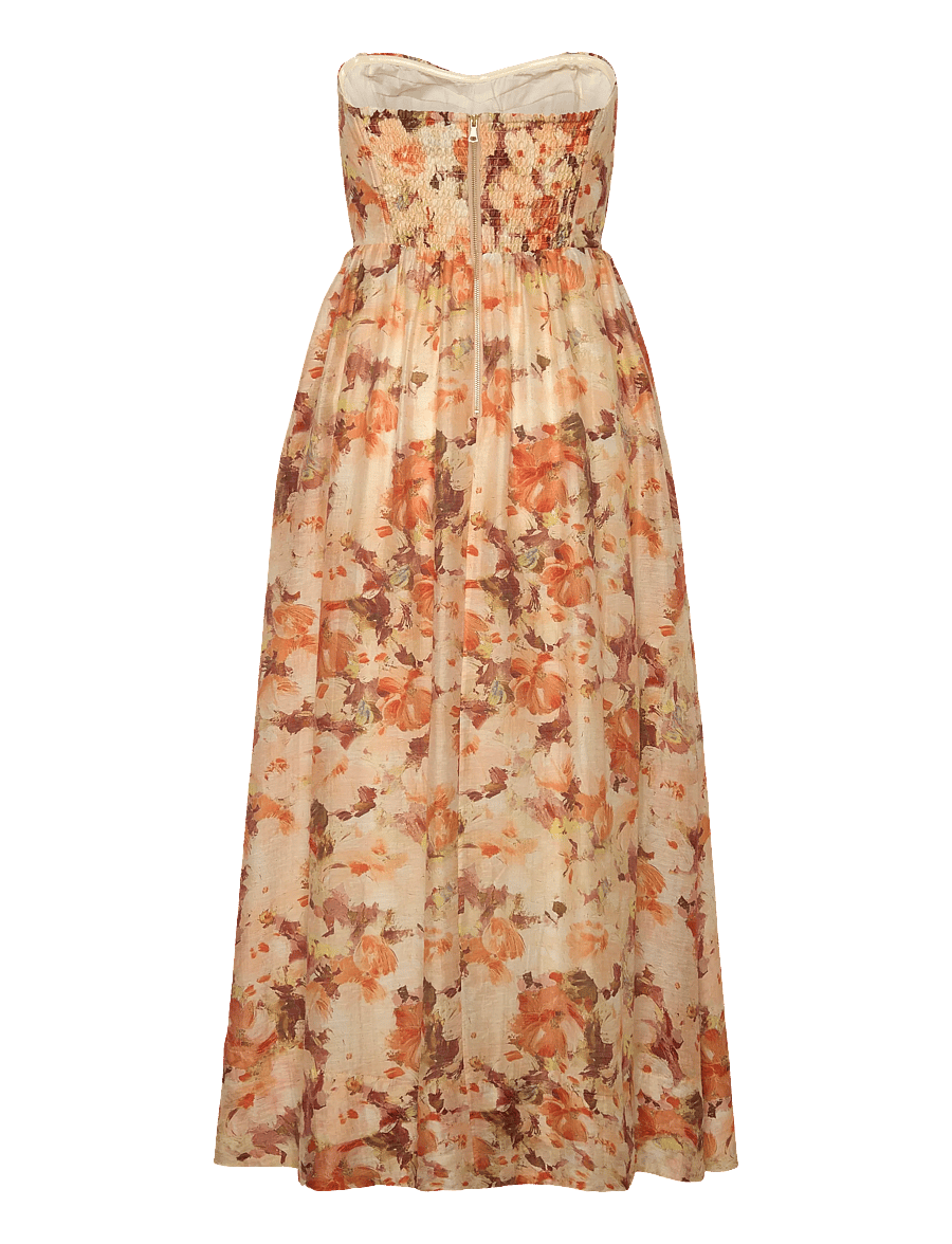 Bardot - LOLA PRINTED MIDI DRESS - midi dresses - orange - 1