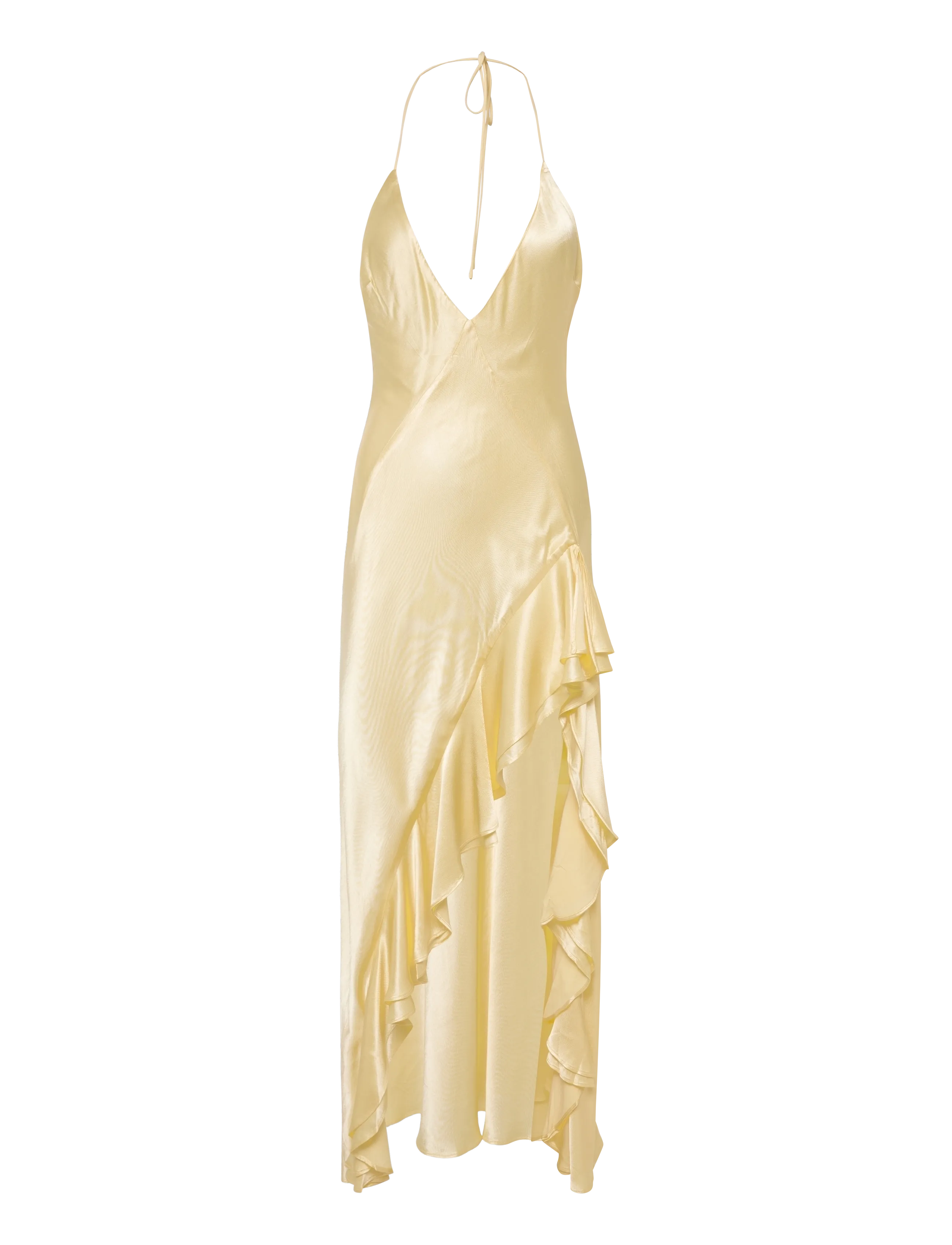 Bardot - SELENE HALTER MAXI DRESS - canary ylw - 1