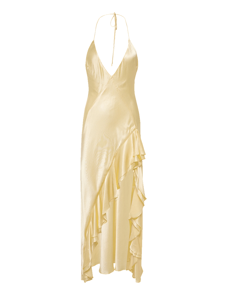 Bardot - SELENE HALTER MAXI DRESS - canary ylw - 1