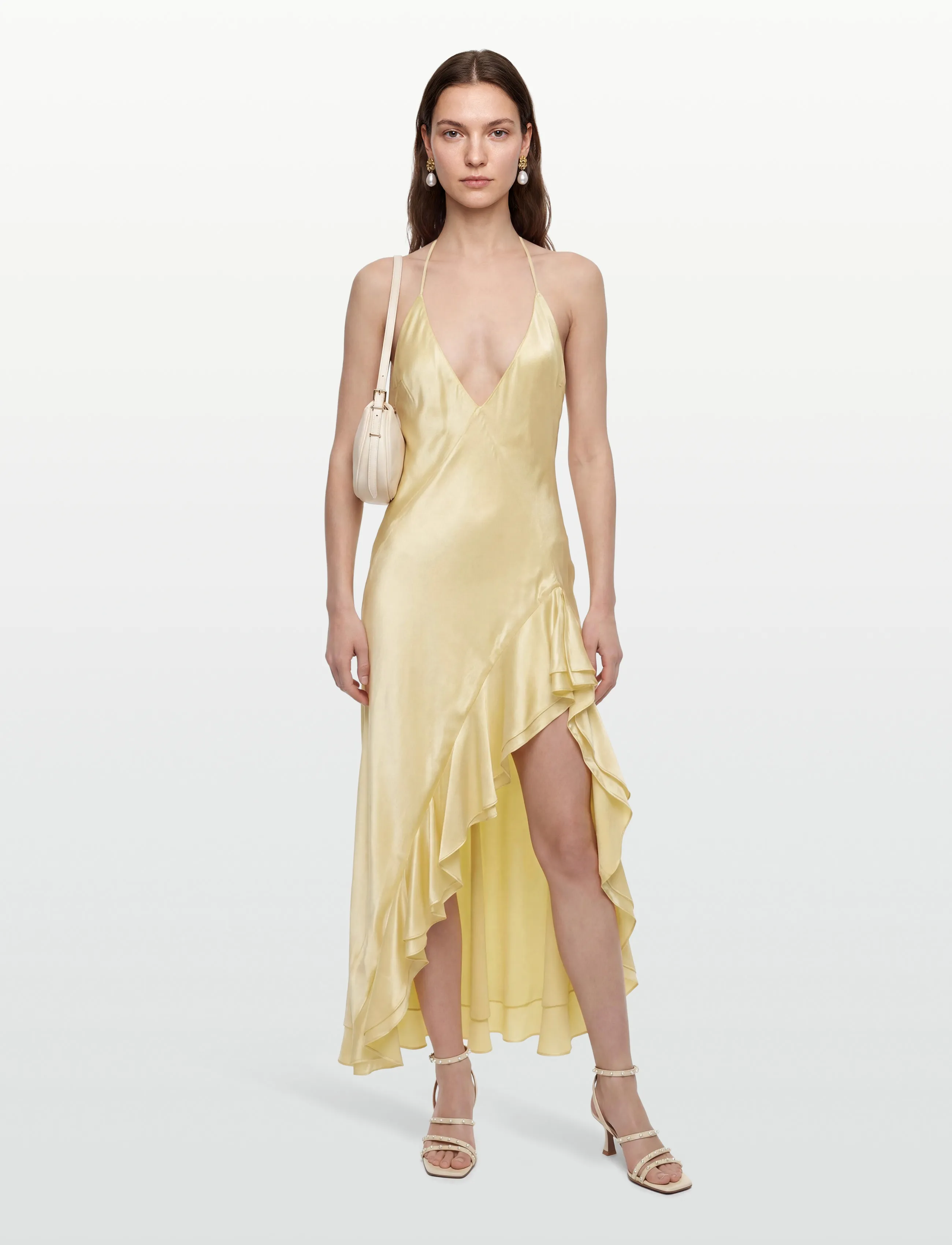 Bardot Selene Halter Maxi Dress, XL, Dresses, Gelb - Frauen