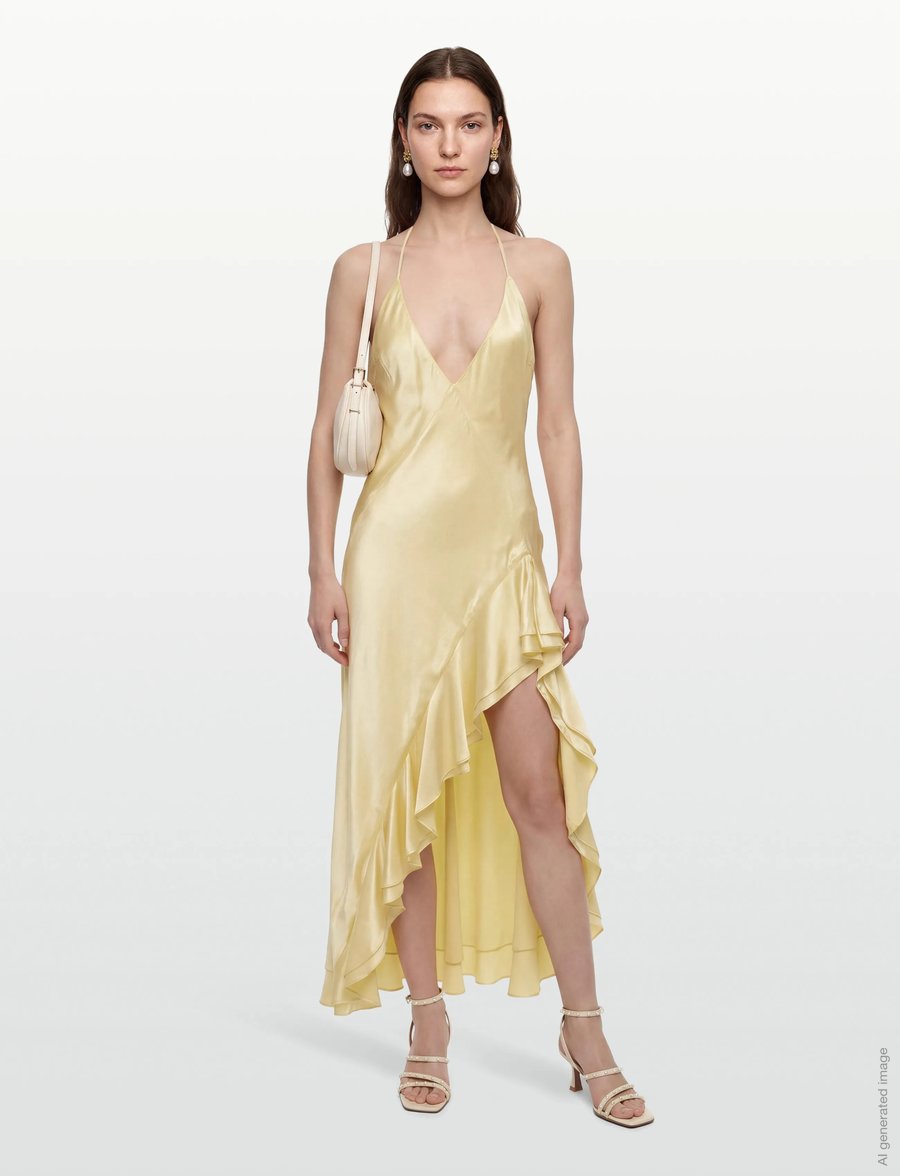 Bardot - SELENE HALTER MAXI DRESS - canary ylw - 0