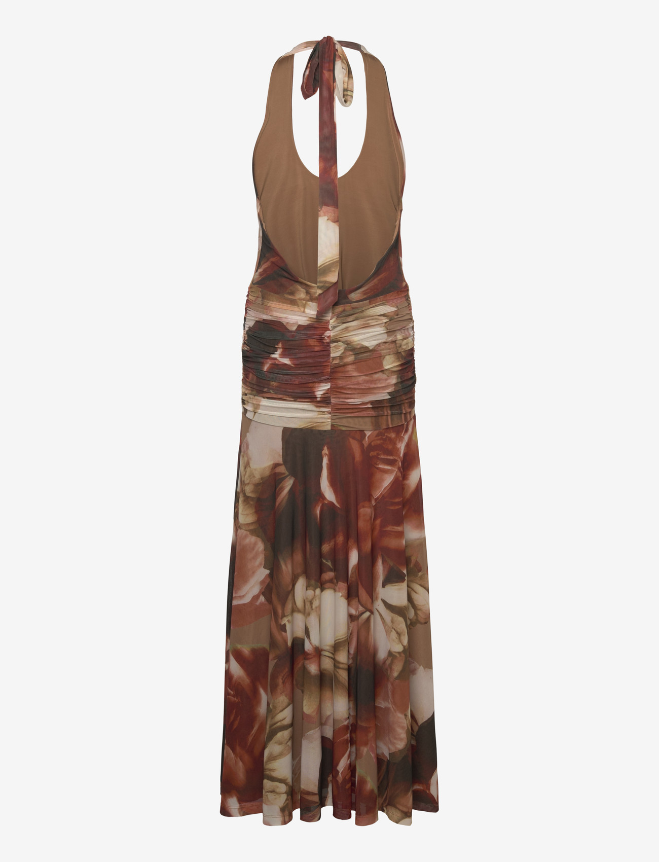 Bardot - SARIBA HALTER MESH MIDI DRESS - midi kjoler - burntorang - 1