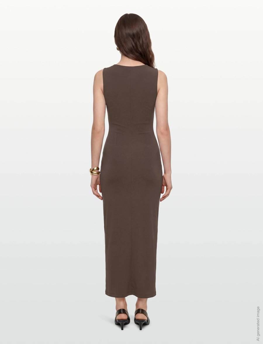 Bardot - REED GOLD DETAIL MAXI DRESS - abendkleider - chocolate - 4