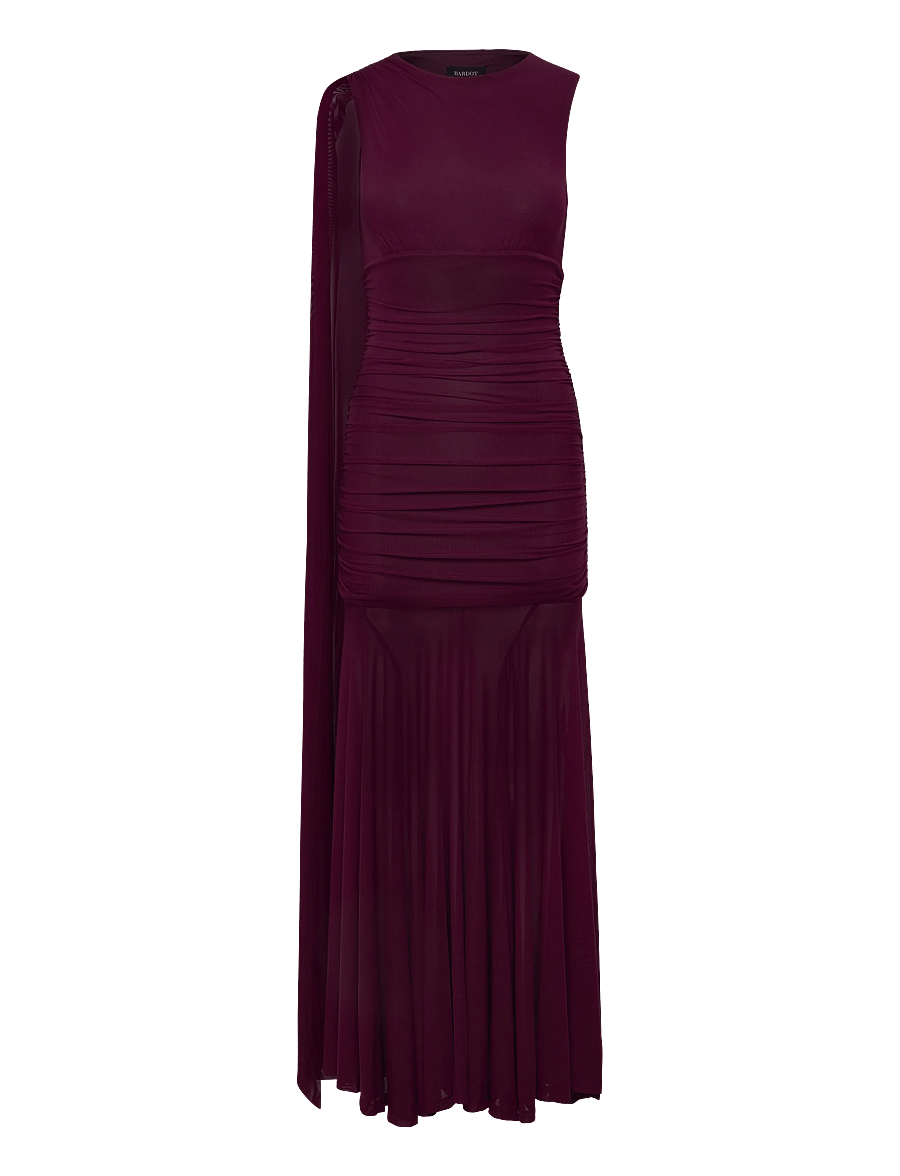 Bardot - ALVERIE MESH MAXI DRESS - maxikleider - mulberry - 0