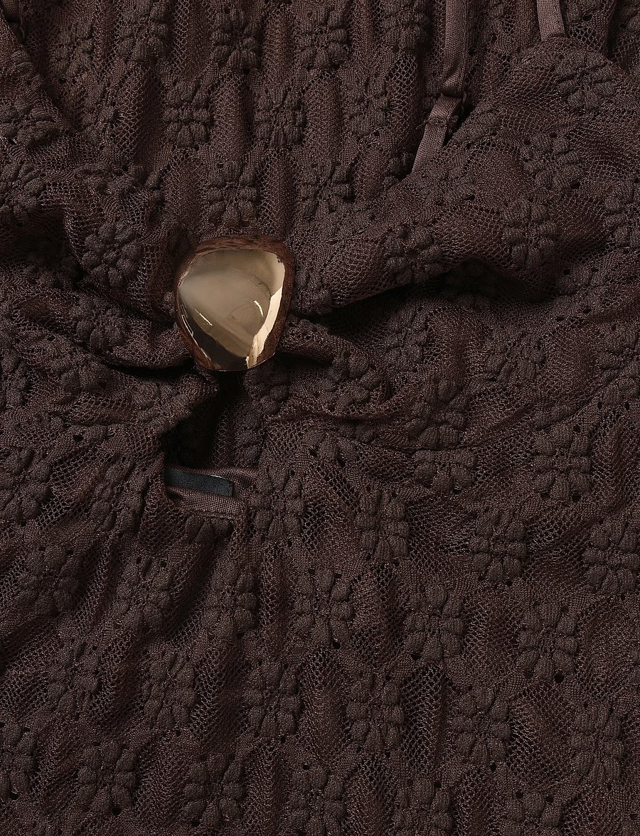Bardot - KARLA GOLD CLASP MIDI DRESS - dark choco - 3
