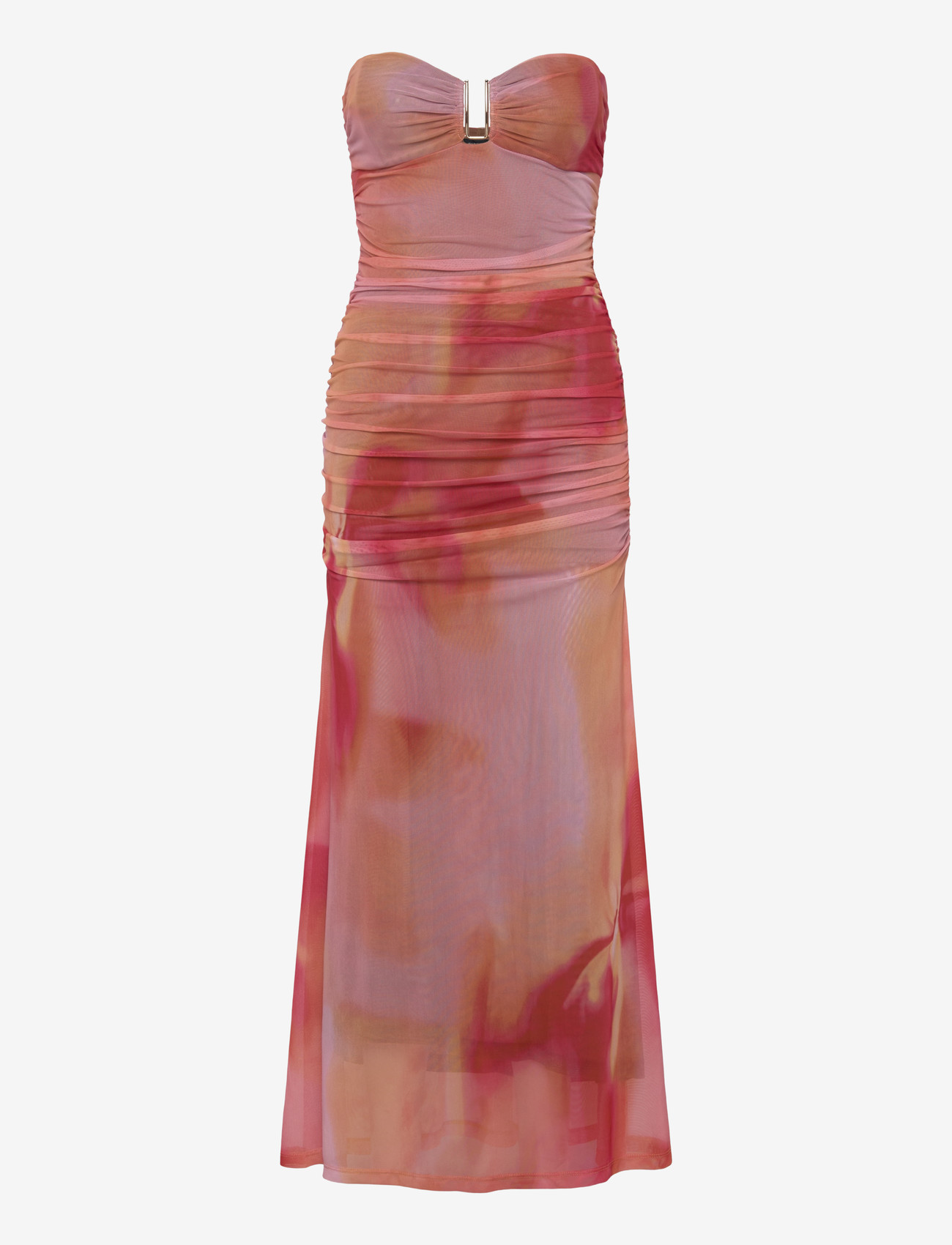 Bardot - STEPHANIE PRINTED MESH DRESS - maxi kjoler - pink flora - 0