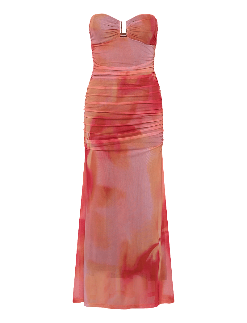 Bardot - STEPHANIE PRINTED MESH DRESS - maxi kjoler - pink flora - 0