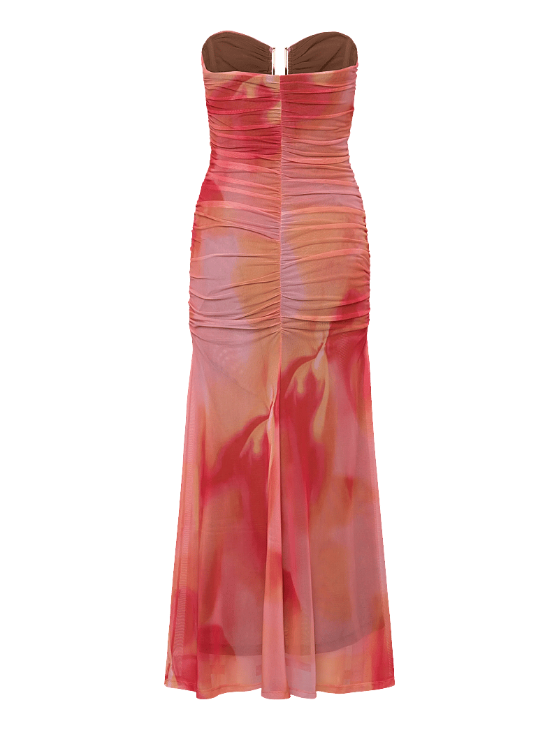 Bardot - STEPHANIE PRINTED MESH DRESS - maxi kjoler - pink flora - 1