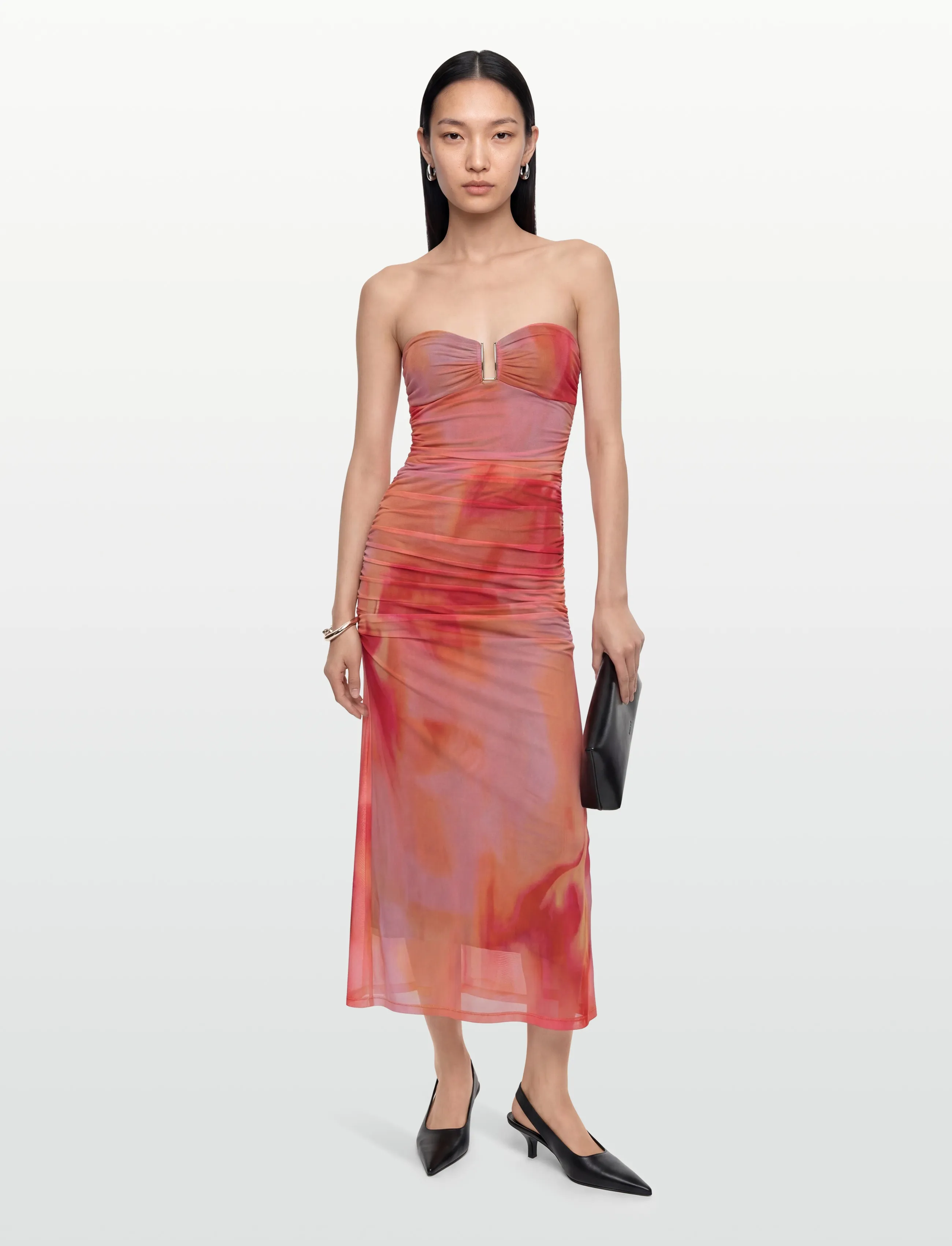 Bardot STEPHANIE PRINTED MESH DRESS - Bruiloftsfeest - PINK FLORA / pink/rose