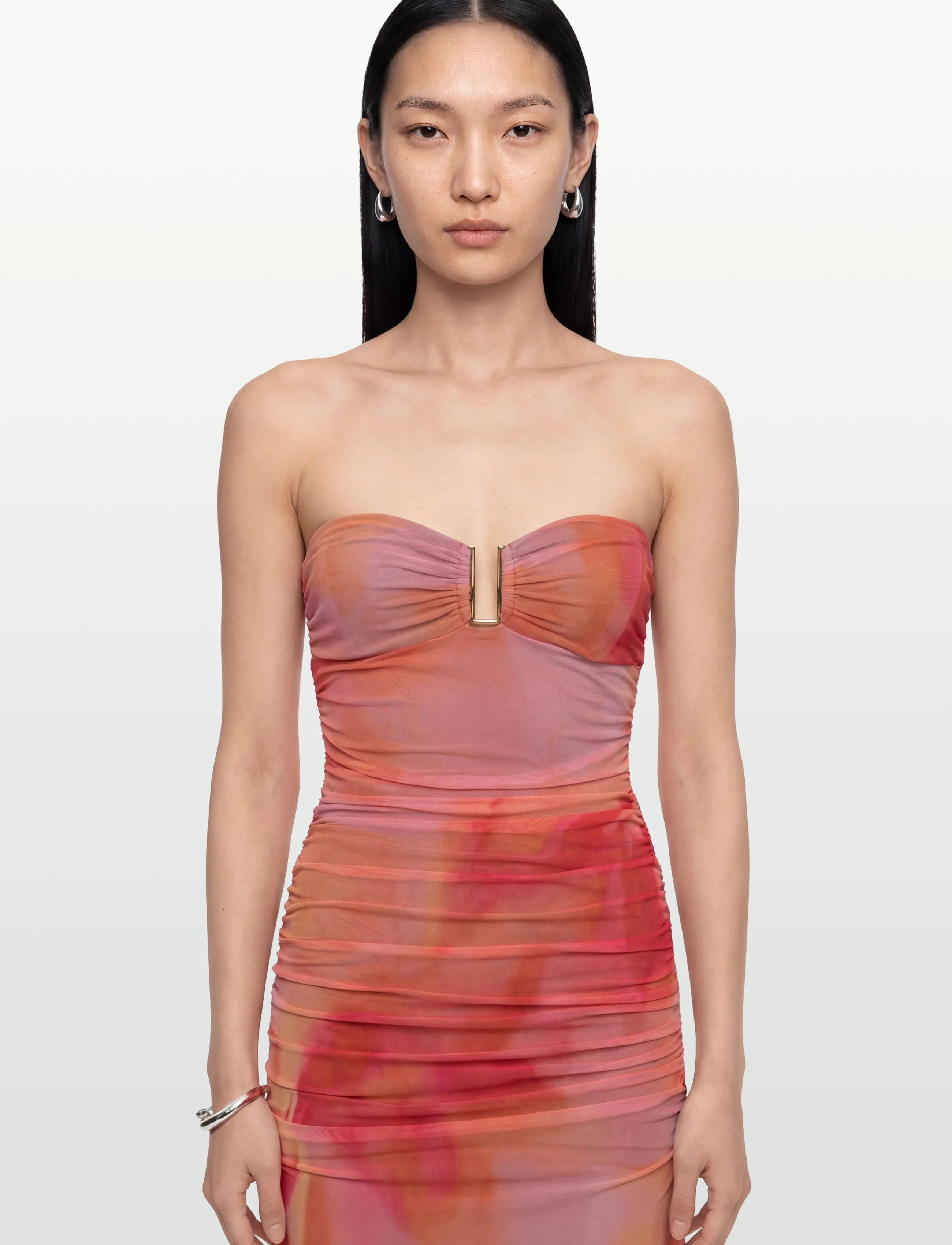Bardot - STEPHANIE PRINTED MESH DRESS - maxikleider - pink flora - 3