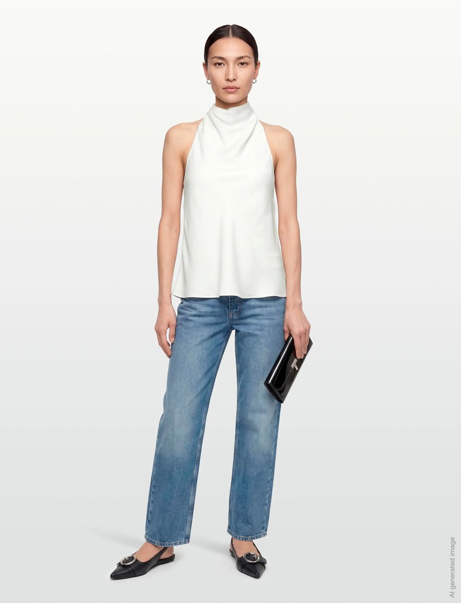 Bardot - SOLENE HIGH COWL NECK TOP - palaidinukės be rankovių - orchid wht - 0