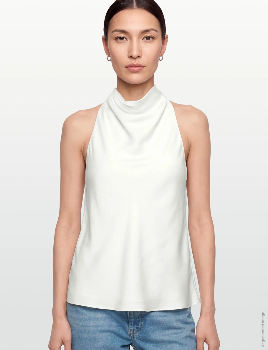 Bardot - SOLENE HIGH COWL NECK TOP - palaidinukės be rankovių - orchid wht - 3
