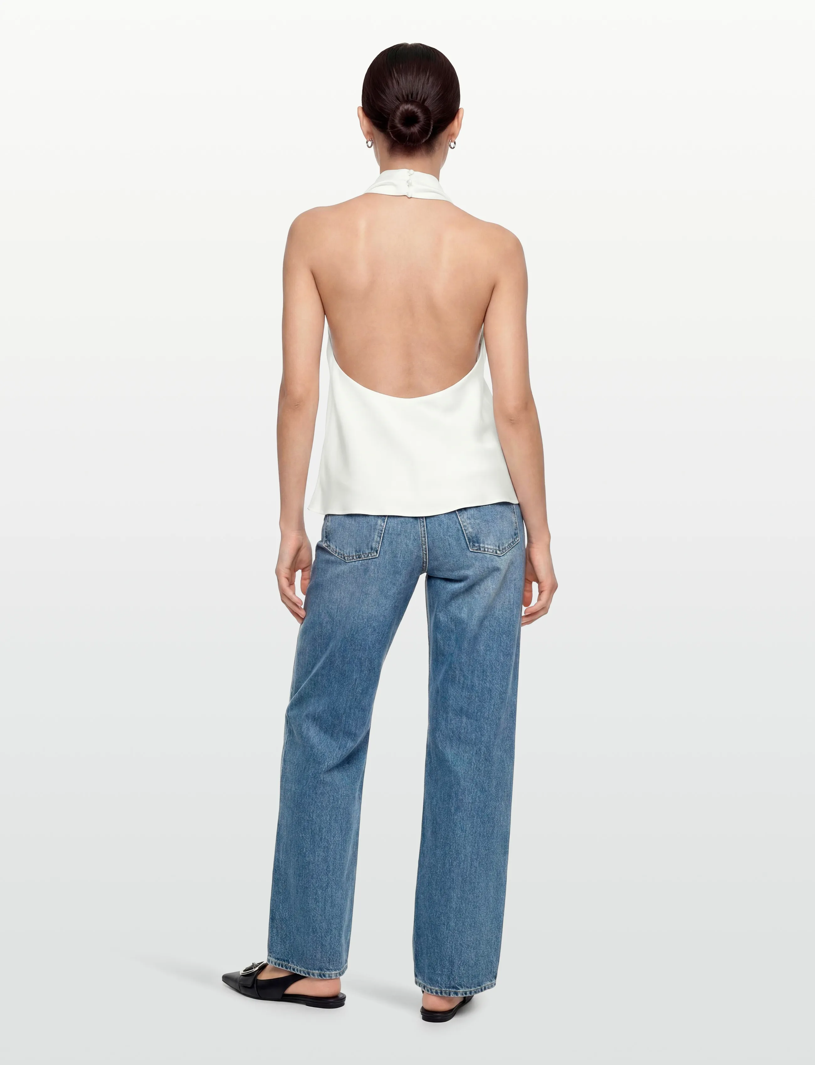 Bardot - SOLENE HIGH COWL NECK TOP - palaidinukės be rankovių - orchid wht - 4