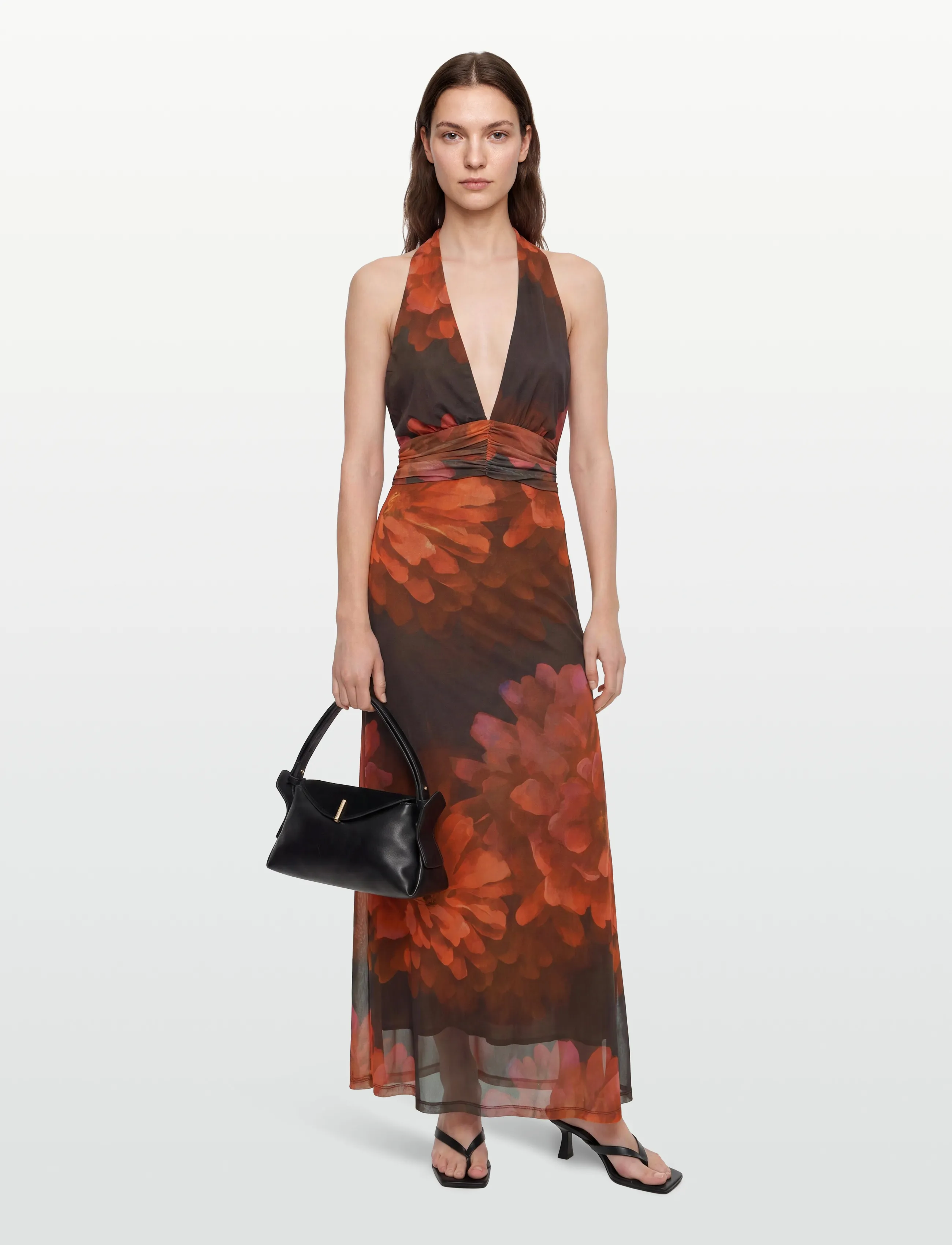 Bardot Elera Printed Mesh Maxi Dress, XS, Dresses, Rot - Frauen
