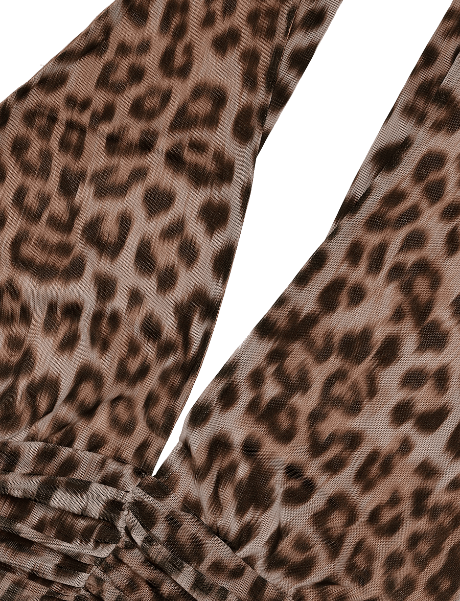 Bardot - ELERA PRINTED MESH MAXI DRESS - maxi dresses - b leopard - 5