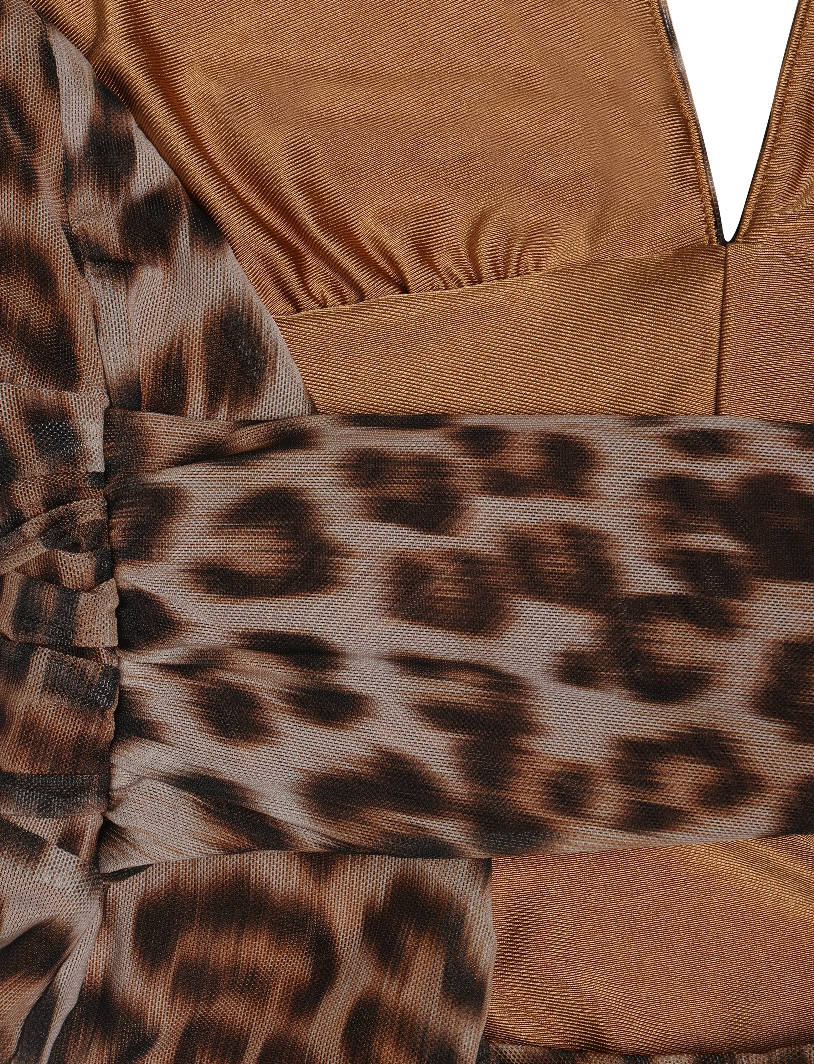 Bardot - ELERA PRINTED MESH MAXI DRESS - maksikleidid - b leopard - 4