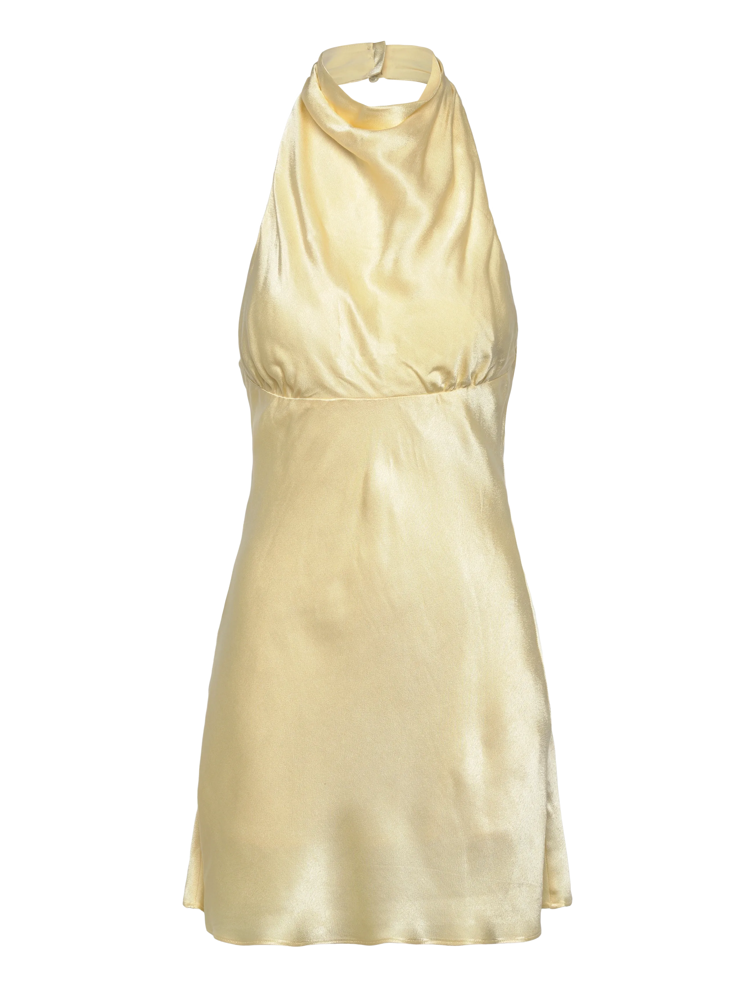 BARDOT Kristina Cowl Neck Mini Kleid Gelb - XXL - Damen