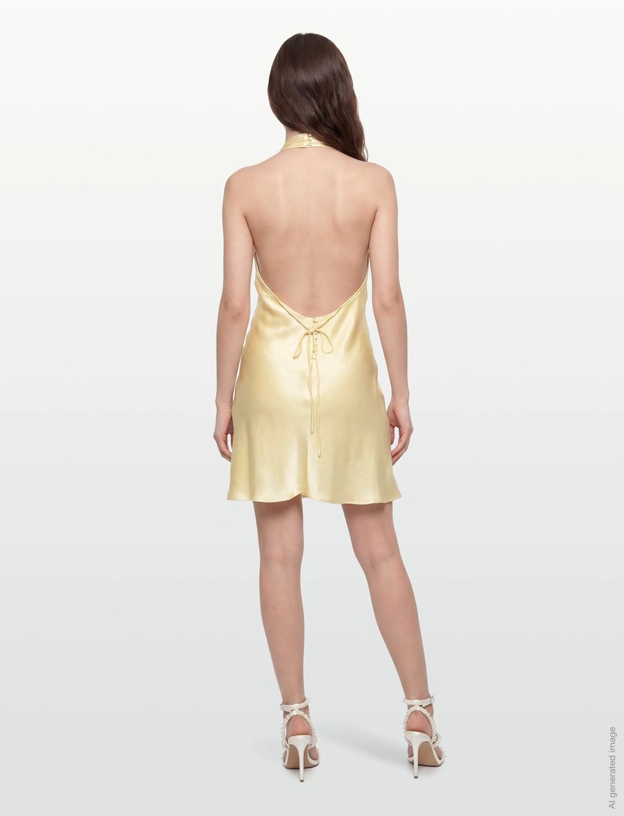 Bardot - KRISTINA COWL NECK MINI DRESS - kurze kleider - buttercup - 4